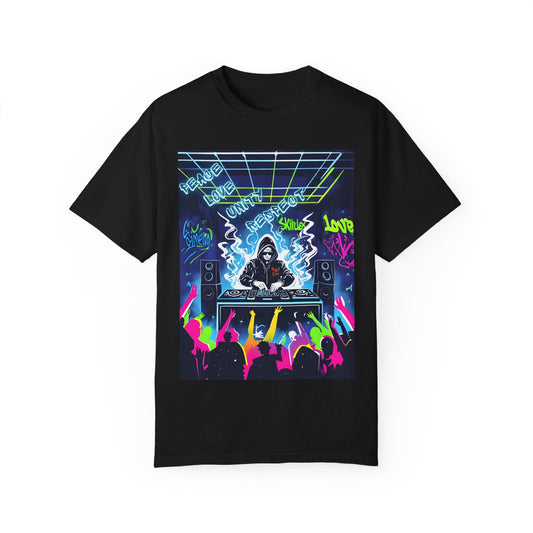 PLUR DJ Vibes Tee - Peace Love Unity Respect Rave Graphic T-Shirt