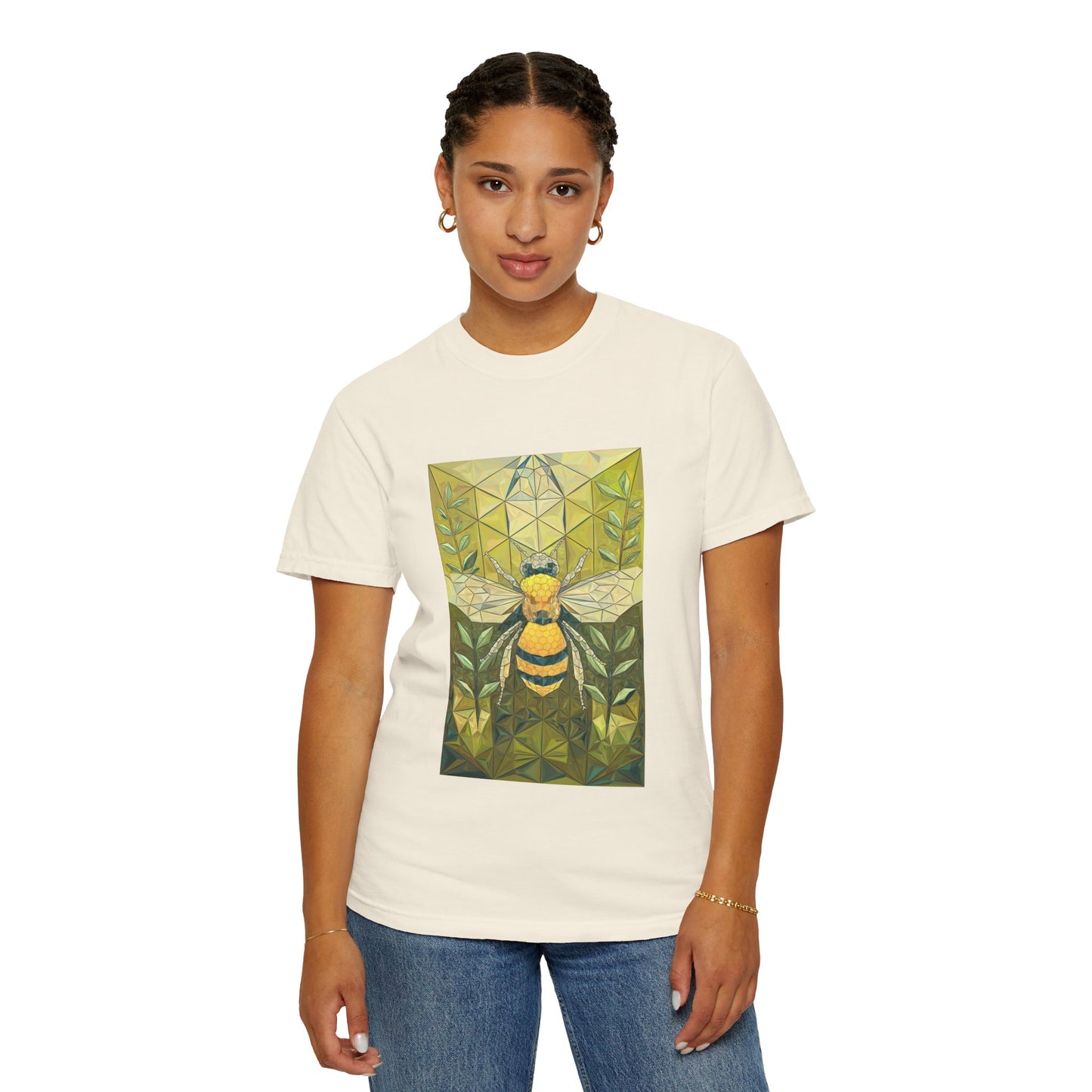 Spirit of the Bee Tee - Nature-Inspired Geometric Art T-Shirt