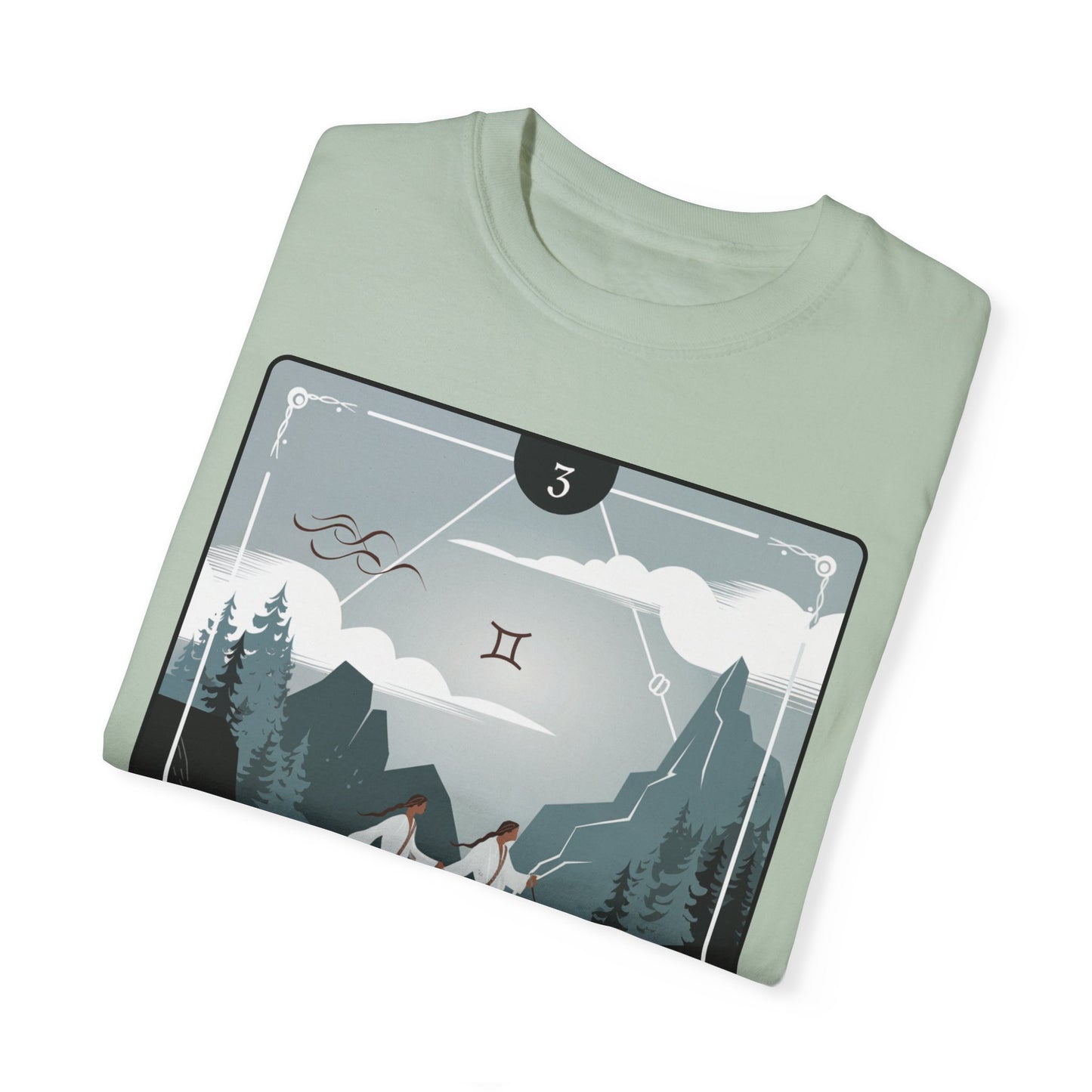 Gemini Zodiac Tarot T-Shirt – Duality in Motion