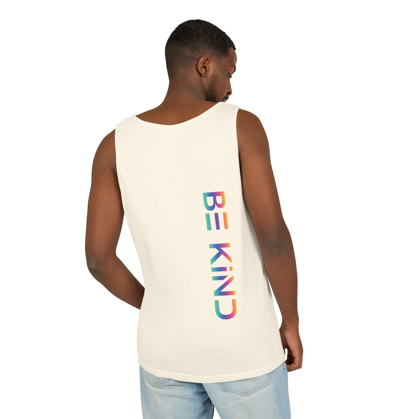 Be Kind Neon Tank Top - Front and Back Positivity Print