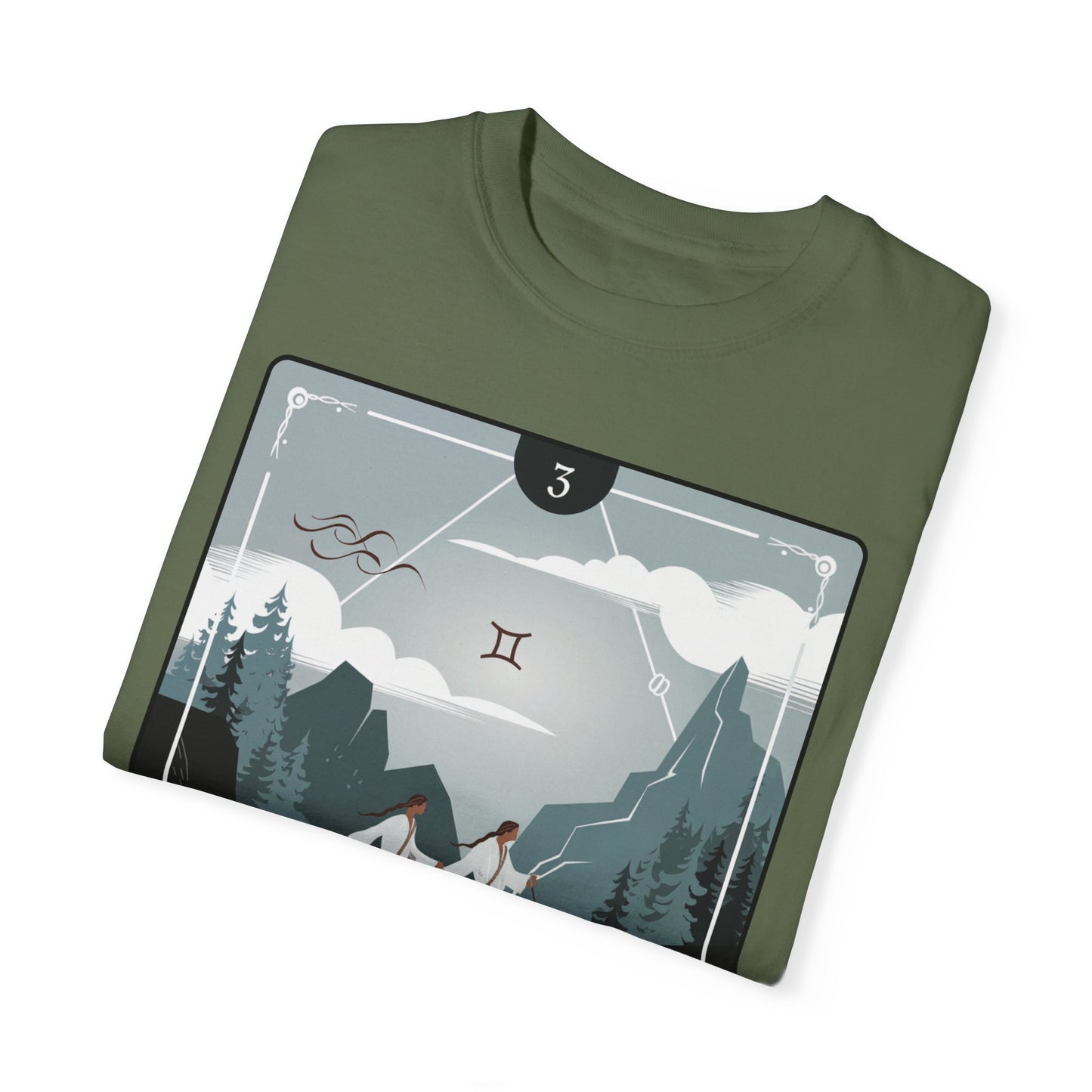 Gemini Zodiac Tarot T-Shirt – Duality in Motion