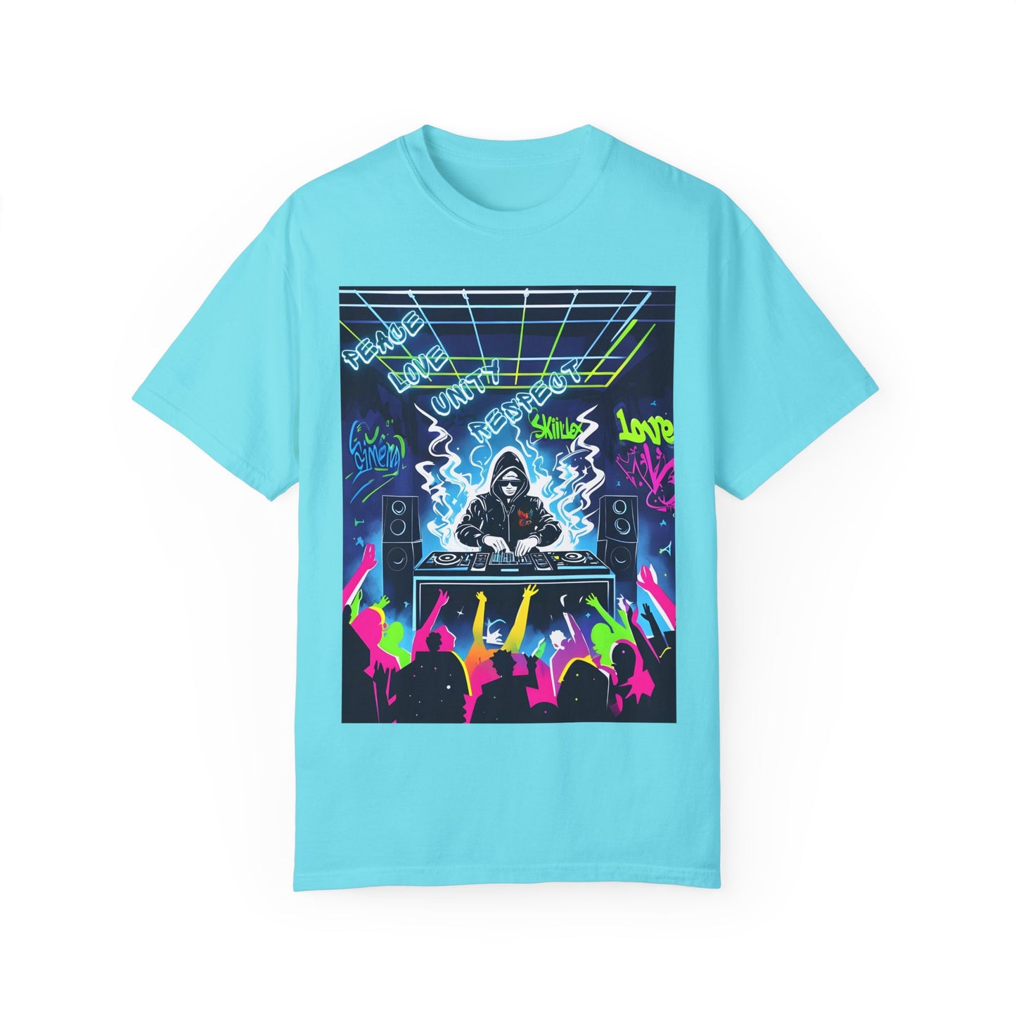 PLUR DJ Vibes Tee - Peace Love Unity Respect Rave Graphic T-Shirt