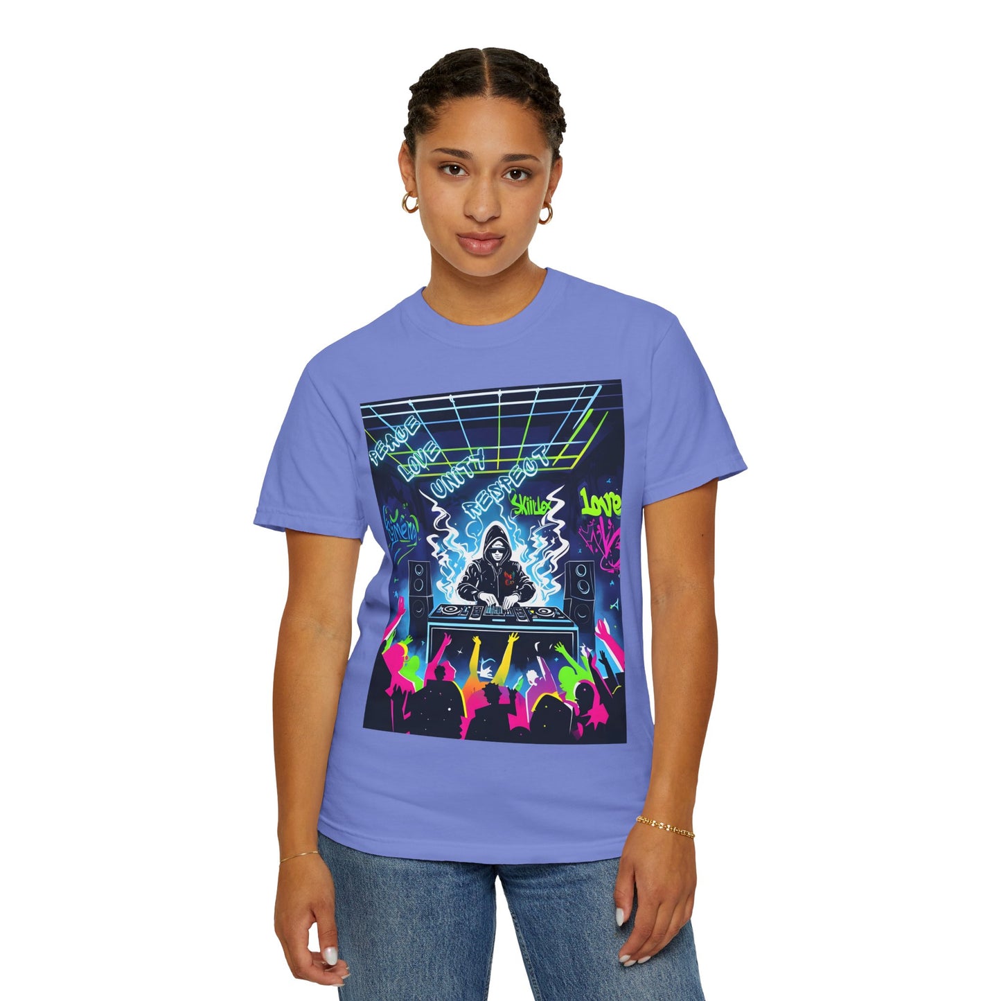 PLUR DJ Vibes Tee - Peace Love Unity Respect Rave Graphic T-Shirt