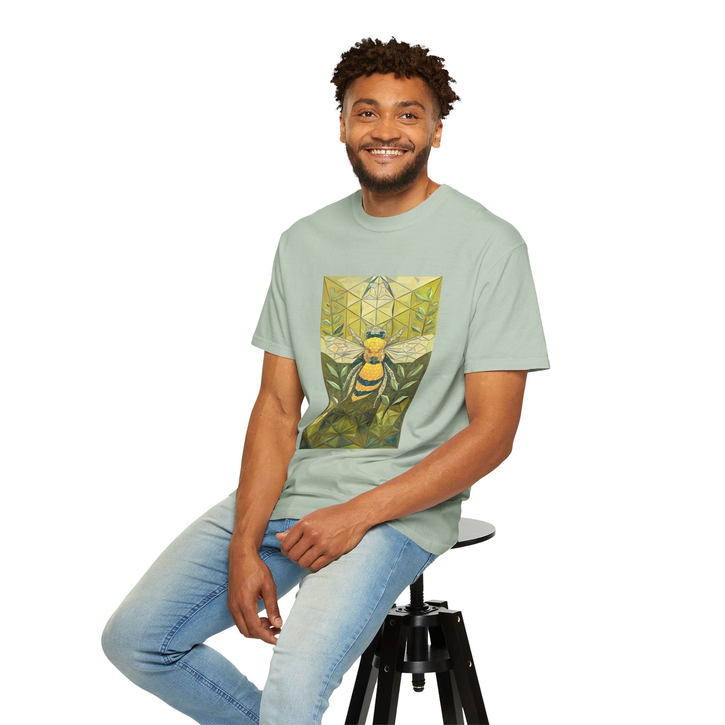 Spirit of the Bee Tee - Nature-Inspired Geometric Art T-Shirt