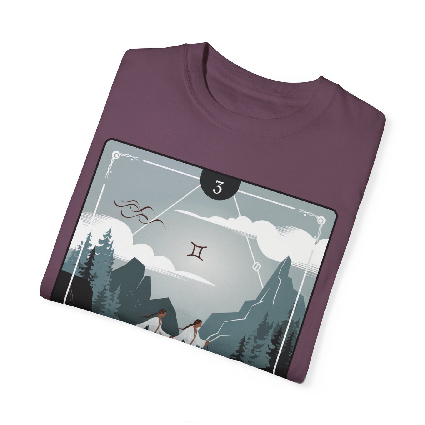 Gemini Zodiac Tarot T-Shirt – Duality in Motion