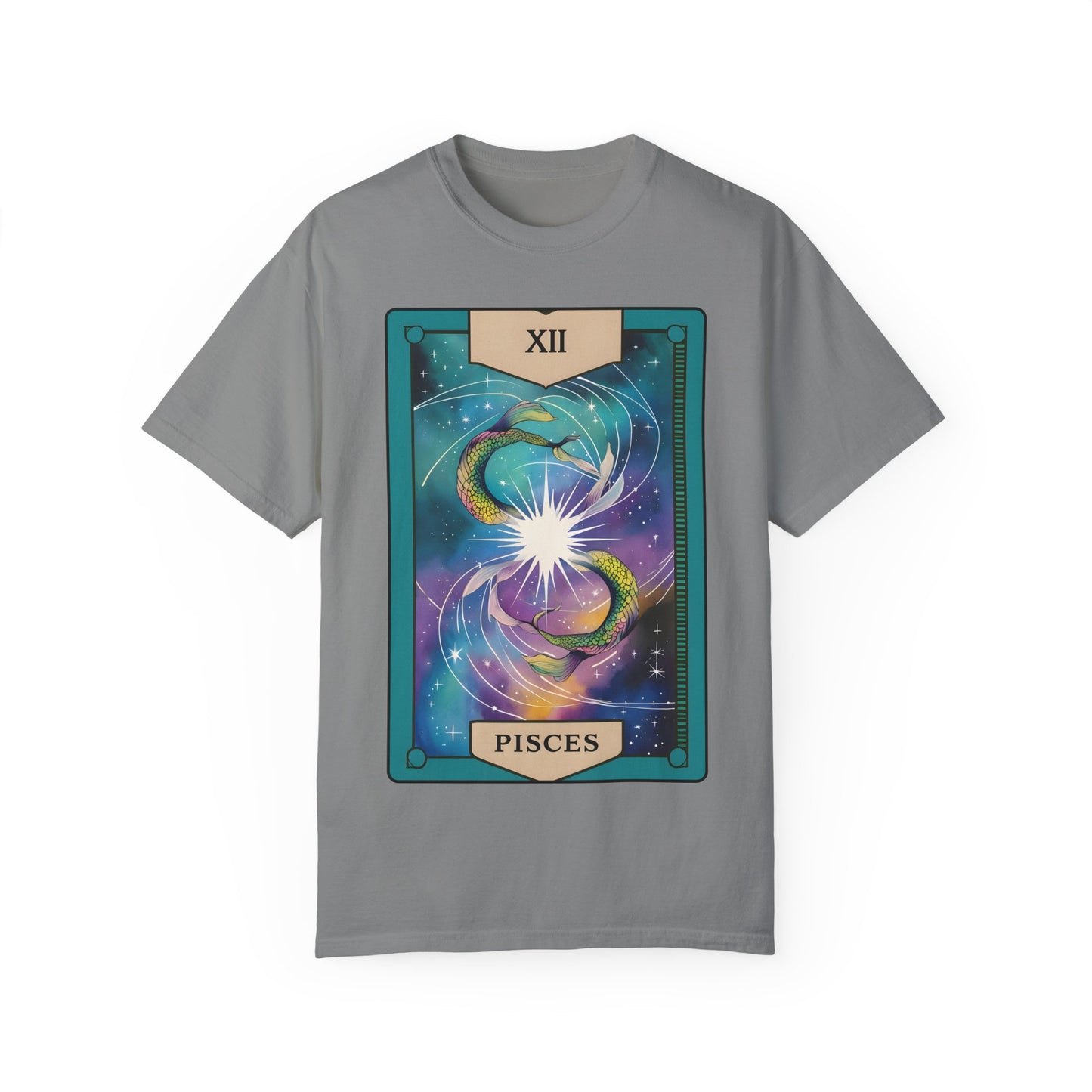 Pisces Dreamflow Tarot Tee - Cosmic Fish Zodiac Graphic T-Shirt