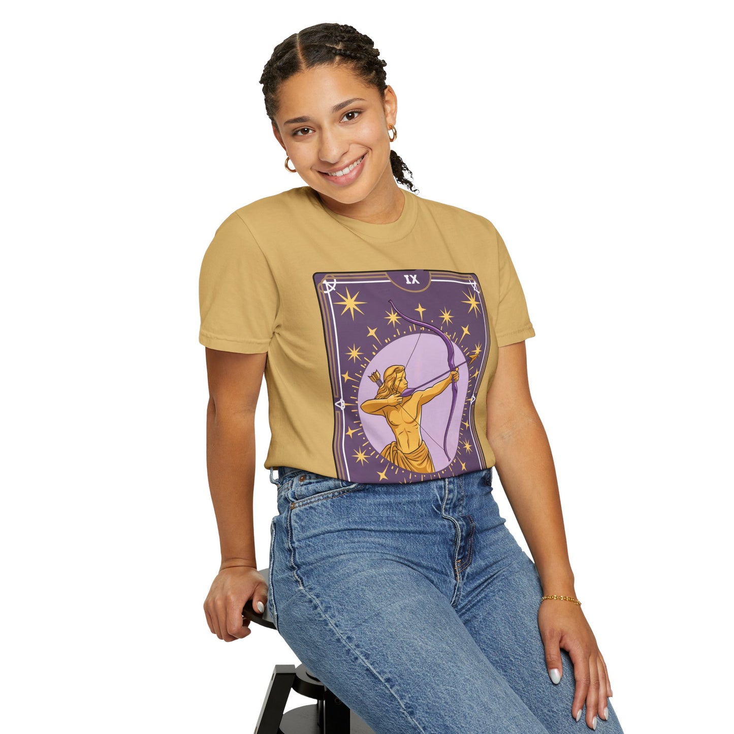 Sagittarius Archer Tarot Tee - Adventurous Centaur Zodiac Graphic T-Shirt