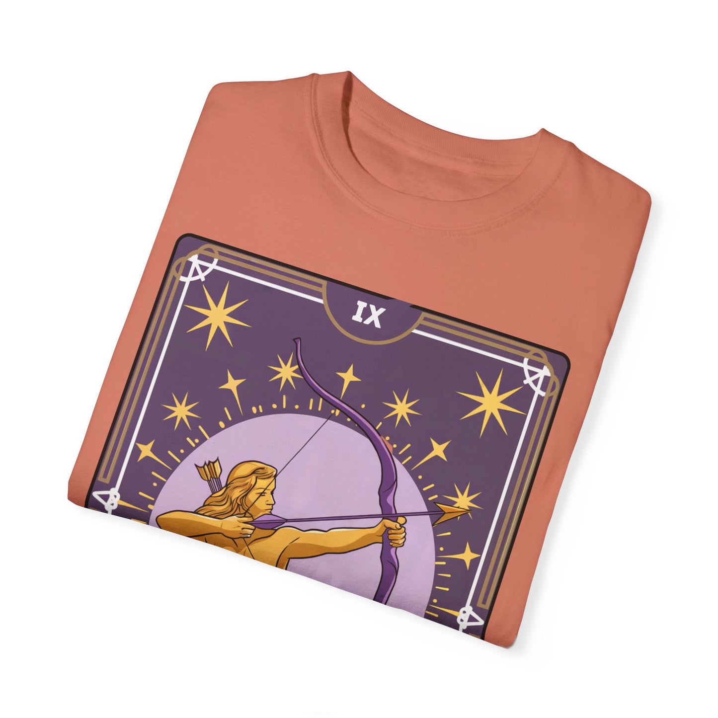 Sagittarius Archer Tarot Tee - Adventurous Centaur Zodiac Graphic T-Shirt