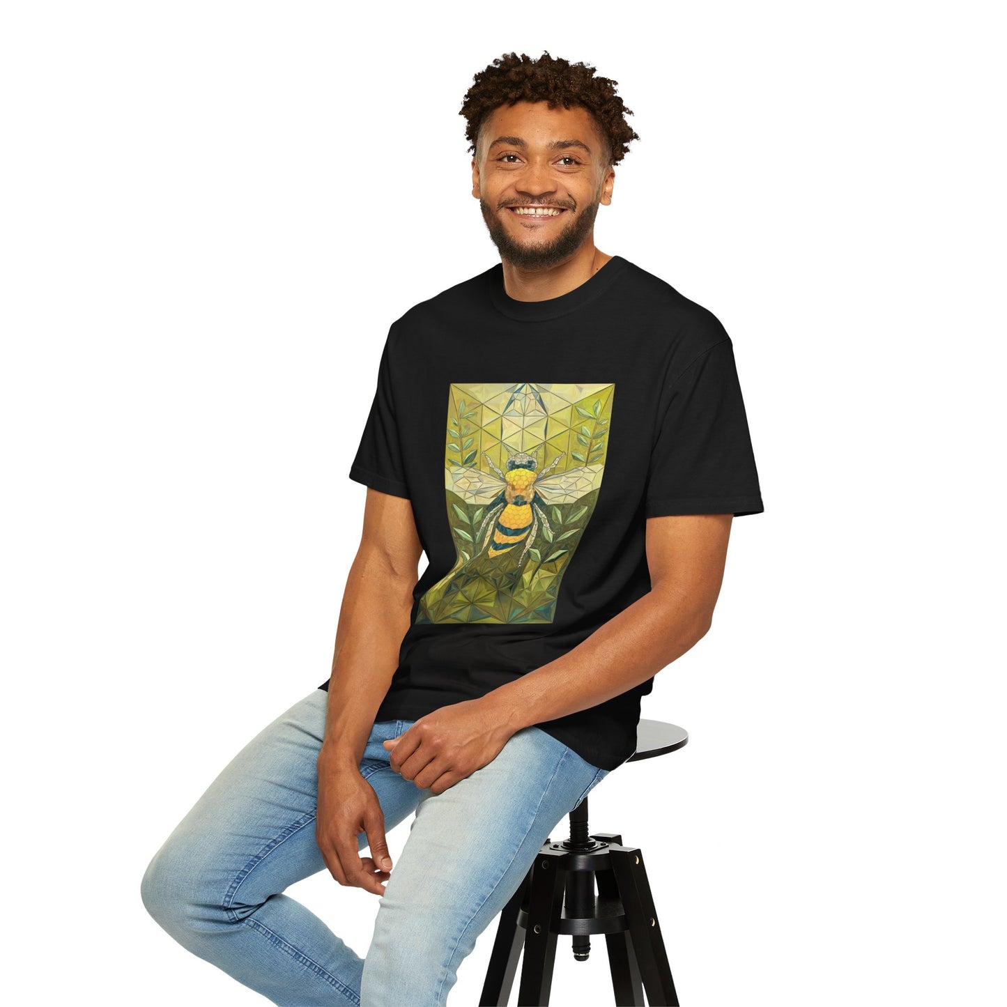 Spirit of the Bee Tee - Nature-Inspired Geometric Art T-Shirt