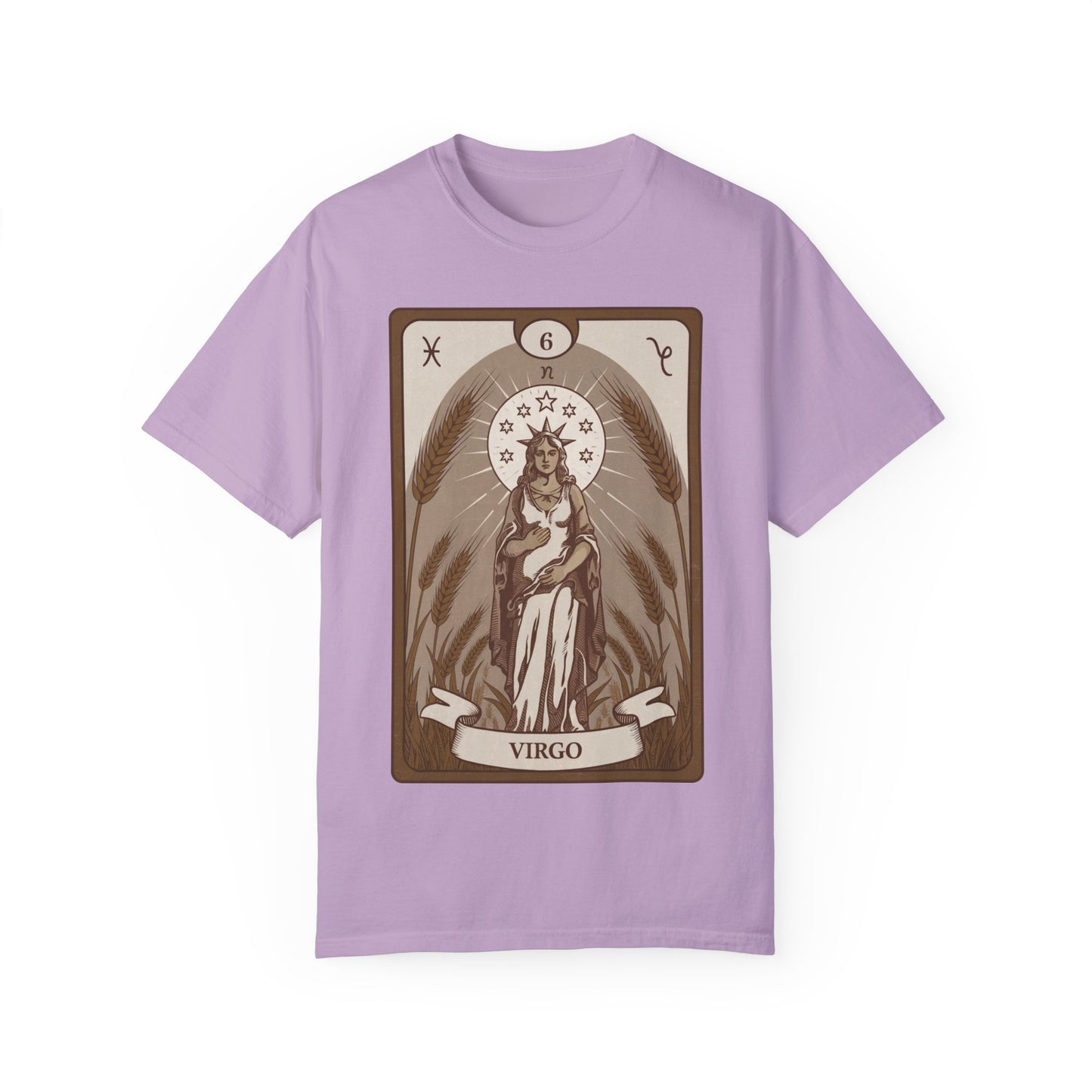 Virgo Grace Tarot Tee - Earthy Maiden Zodiac Graphic T-Shirt