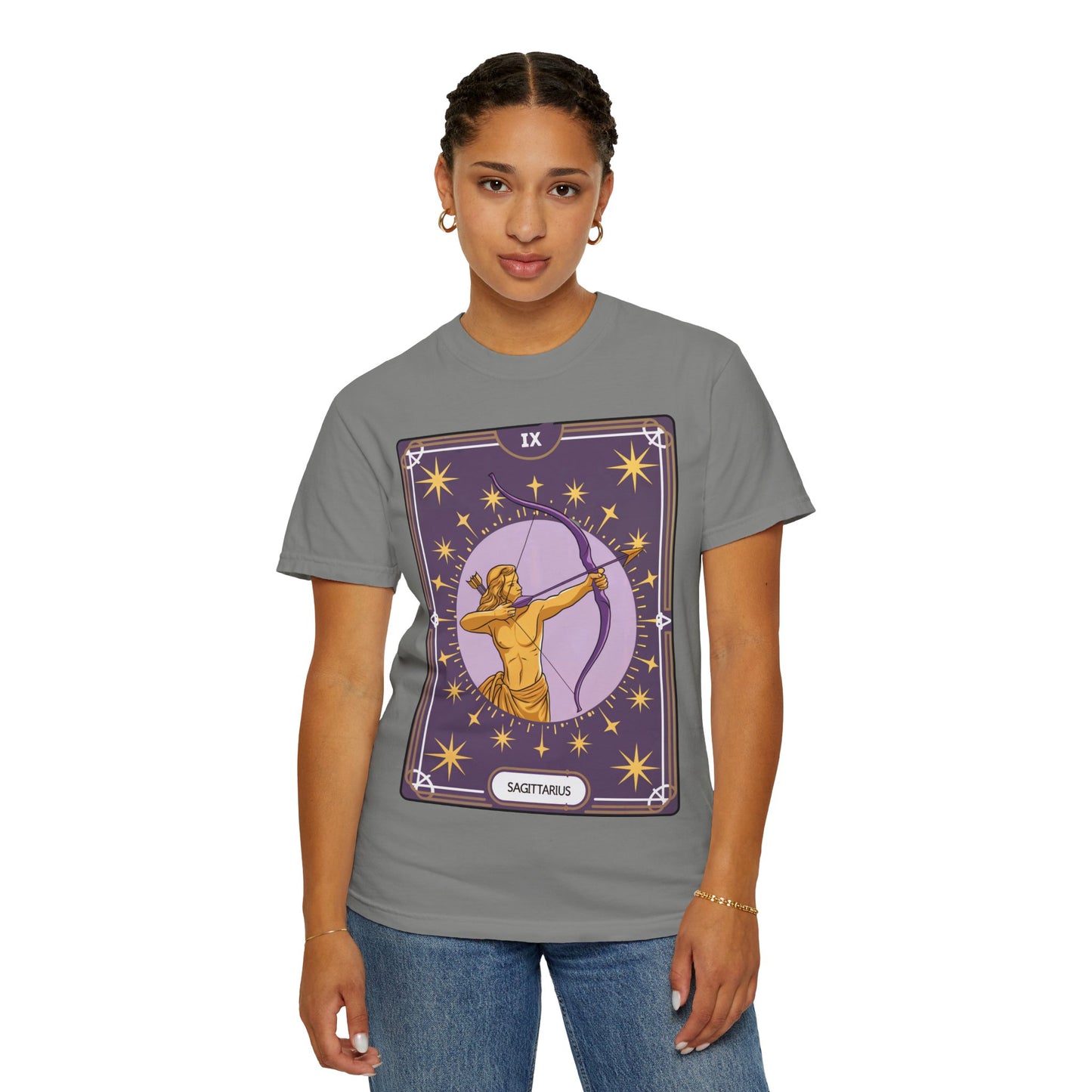 Sagittarius Archer Tarot Tee - Adventurous Centaur Zodiac Graphic T-Shirt