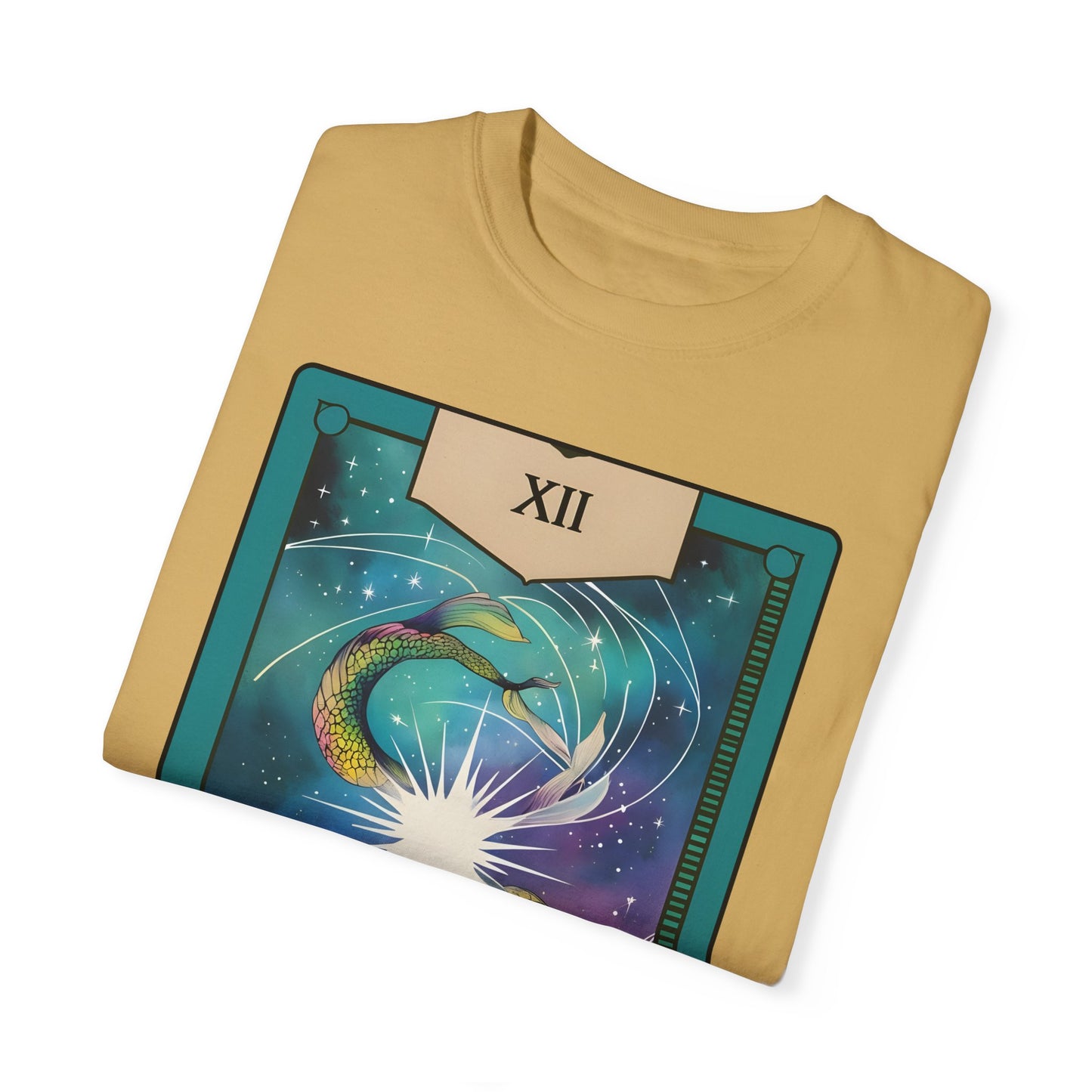 Pisces Dreamflow Tarot Tee - Cosmic Fish Zodiac Graphic T-Shirt