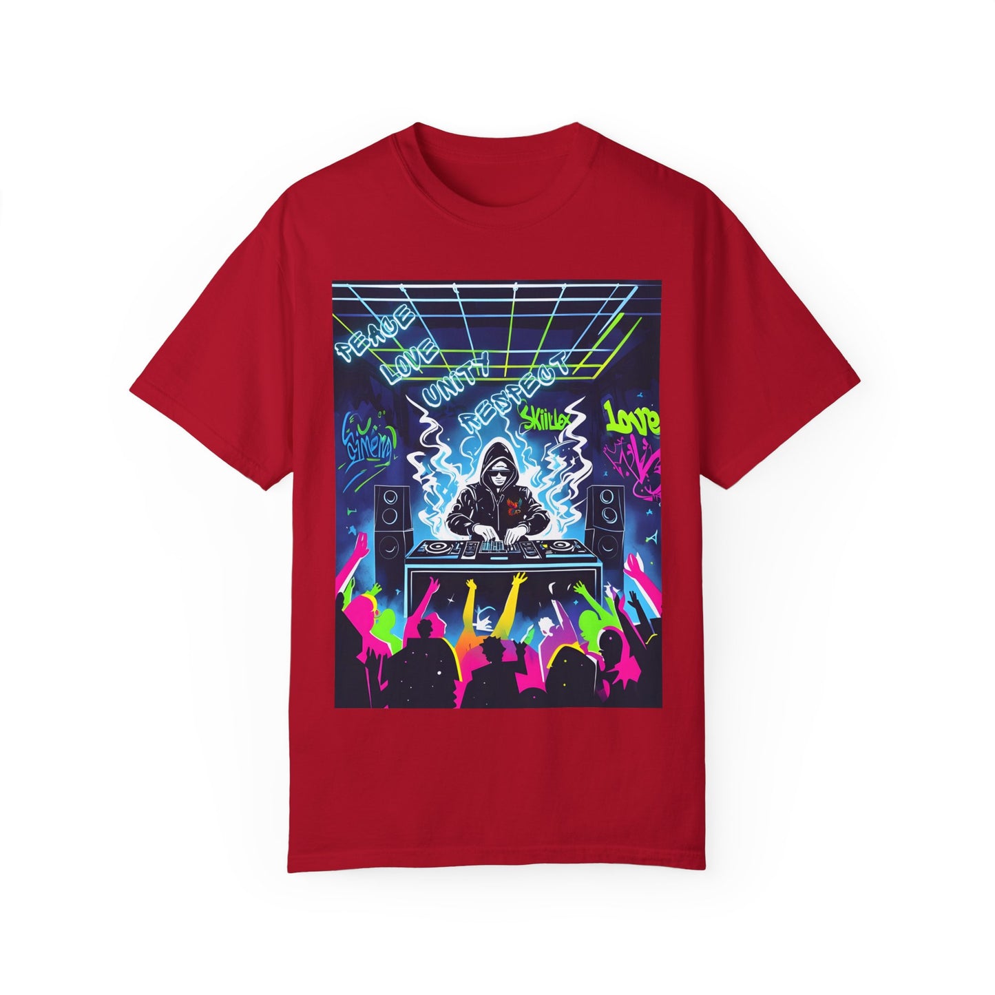 PLUR DJ Vibes Tee - Peace Love Unity Respect Rave Graphic T-Shirt