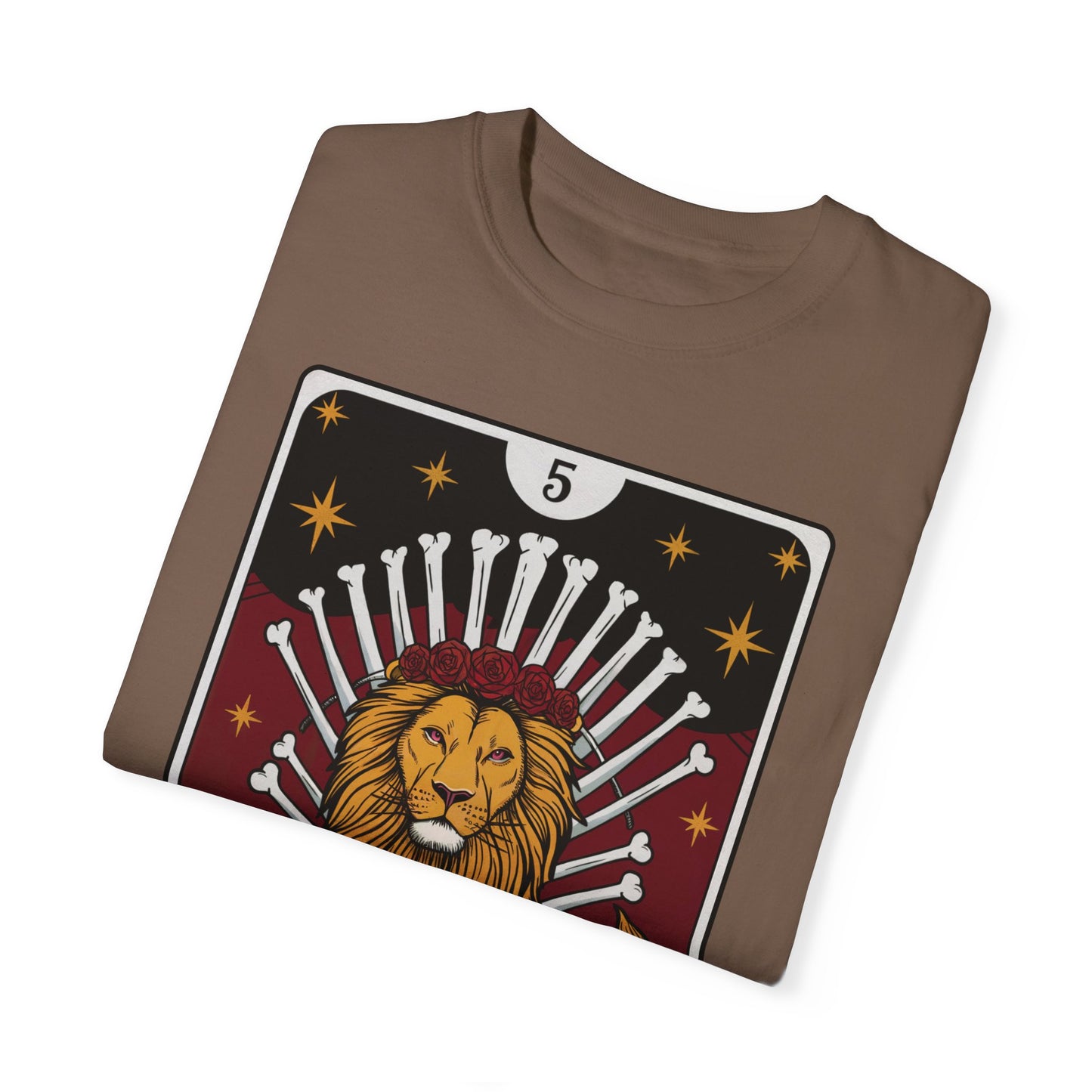 Leo Royalty Tarot Tee - Fierce Lion Zodiac Graphic T-Shirt