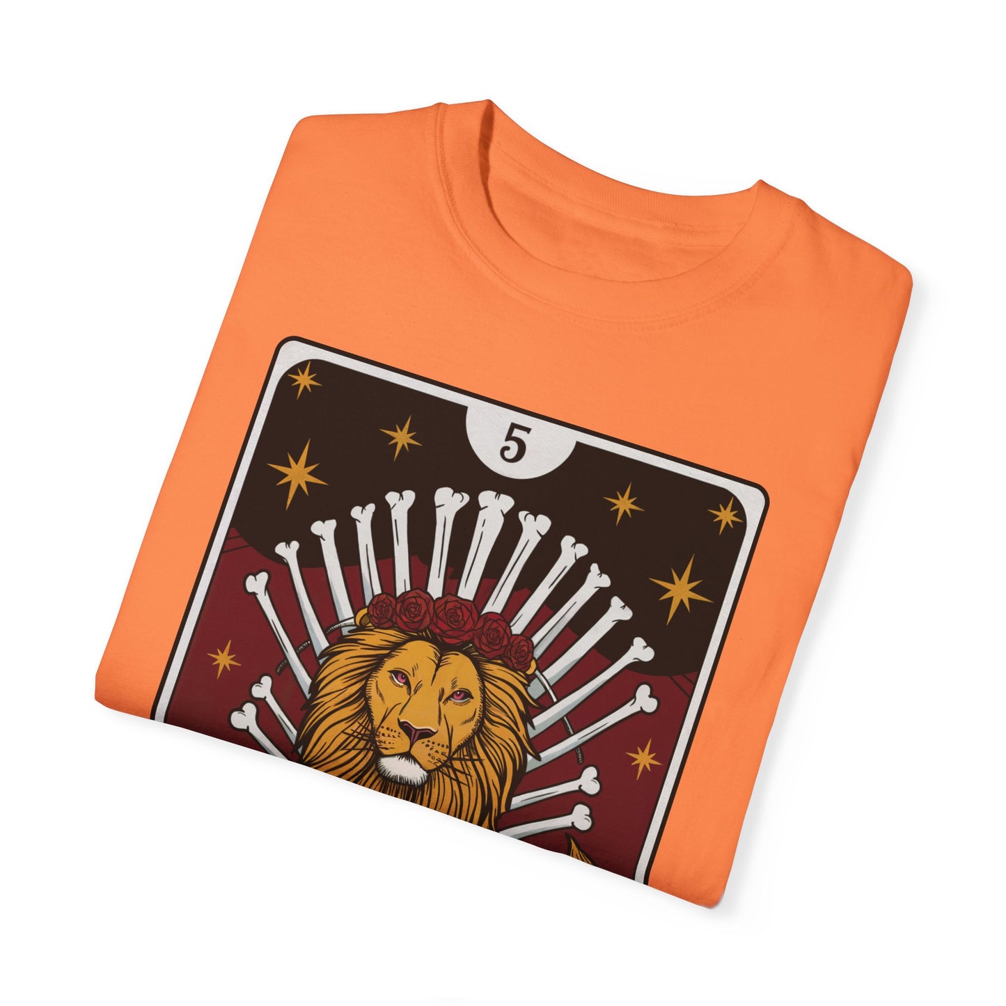 Leo Royalty Tarot Tee - Fierce Lion Zodiac Graphic T-Shirt