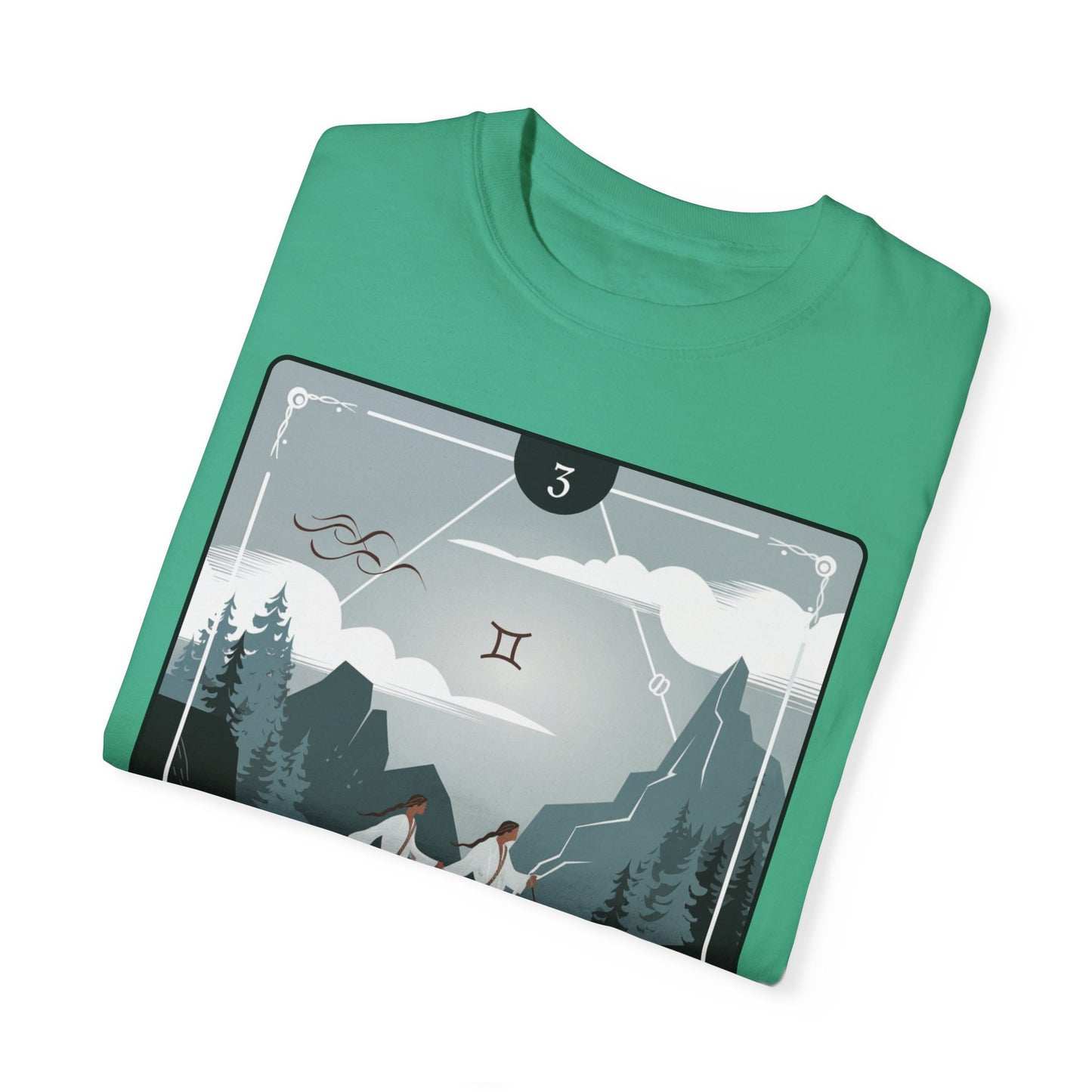 Gemini Zodiac Tarot T-Shirt – Duality in Motion