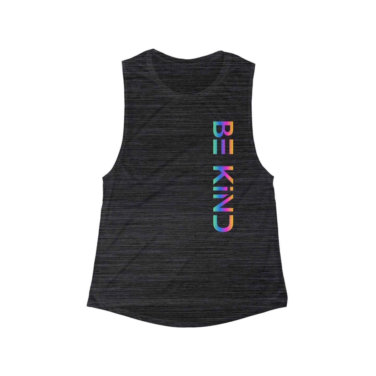 Be Kind Flowy Muscle Tank - Empowerment Graphic Workout Top