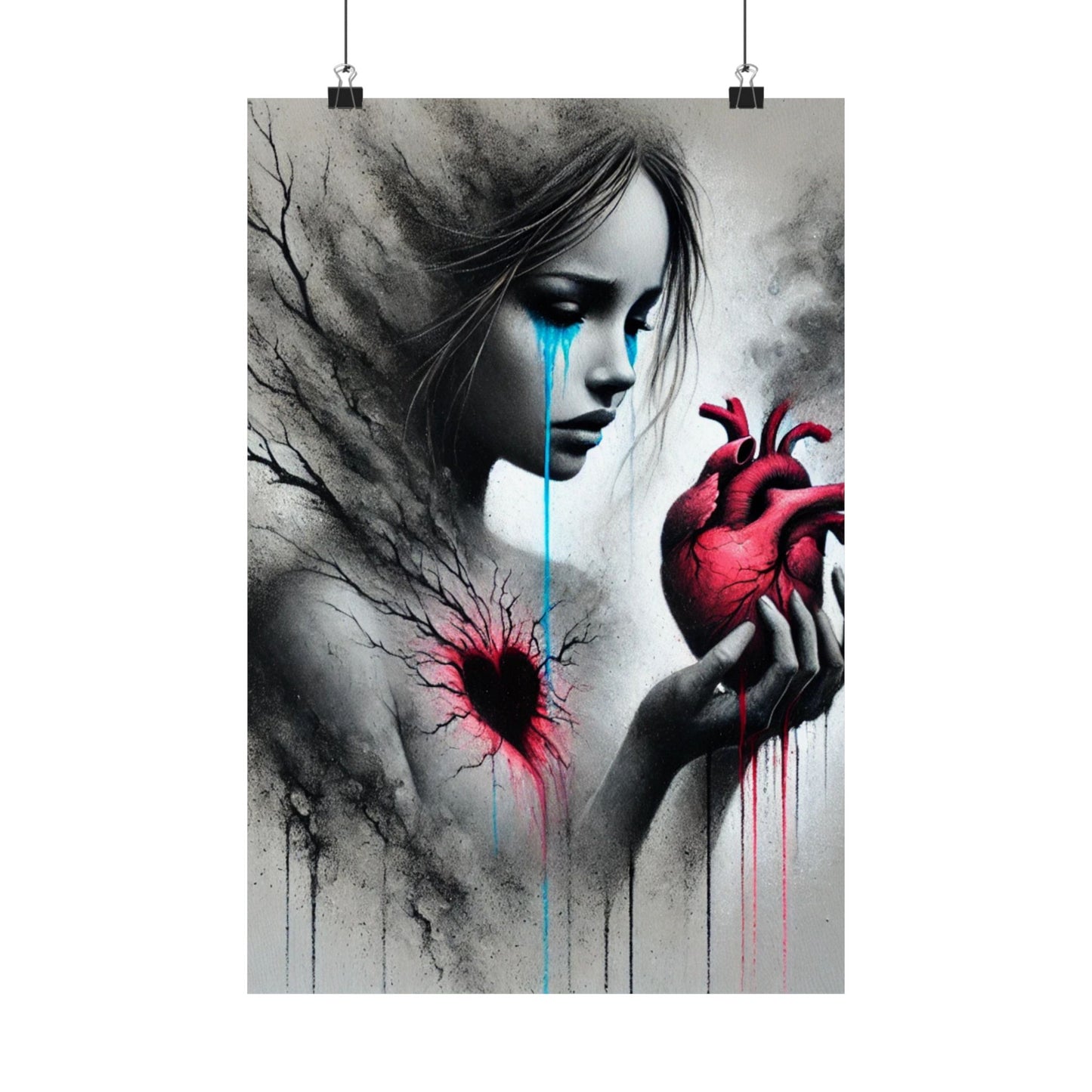 Bleeding Heart Poster (Part 1 of 3) - Emotional Healing and Transformation Art Print