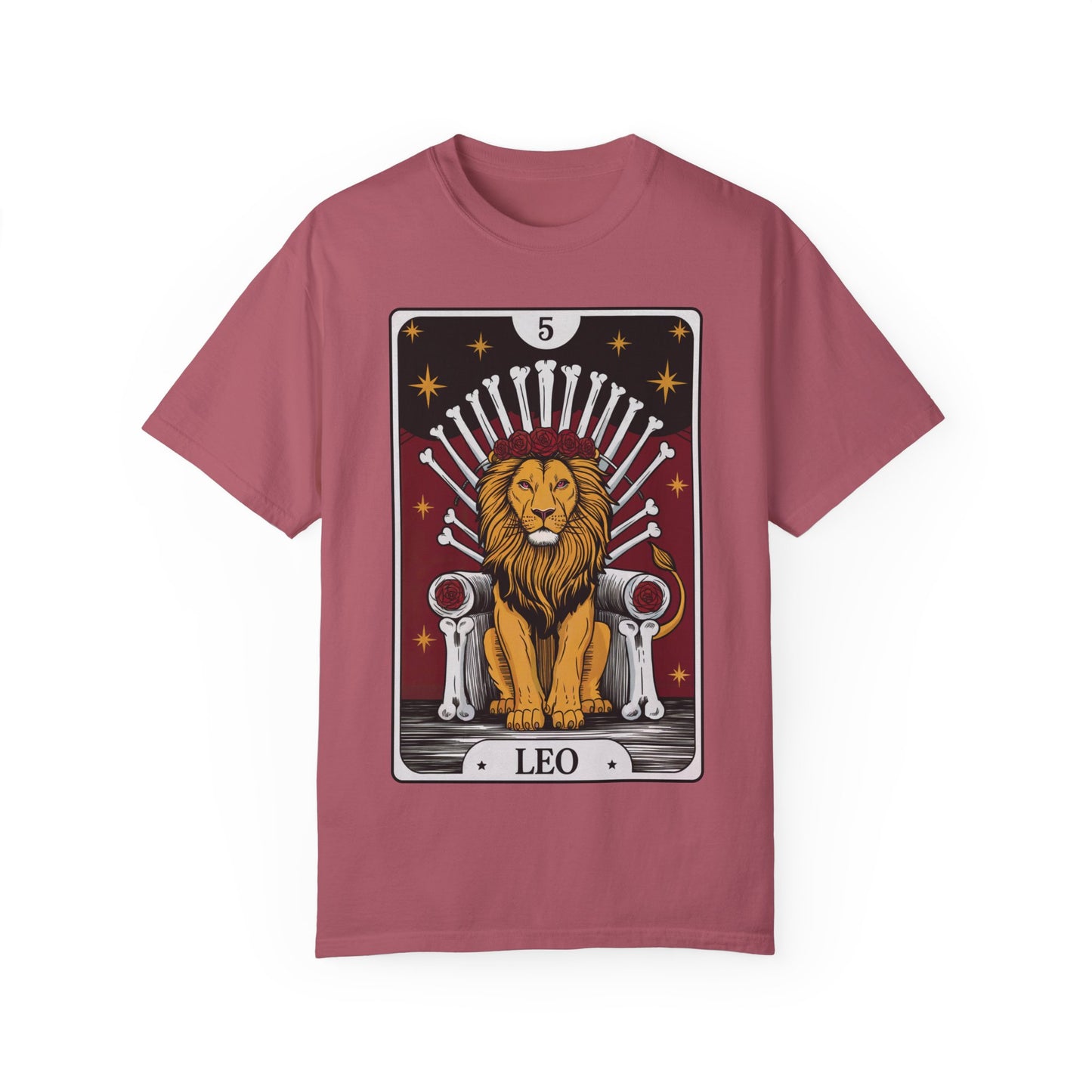 Leo Royalty Tarot Tee - Fierce Lion Zodiac Graphic T-Shirt