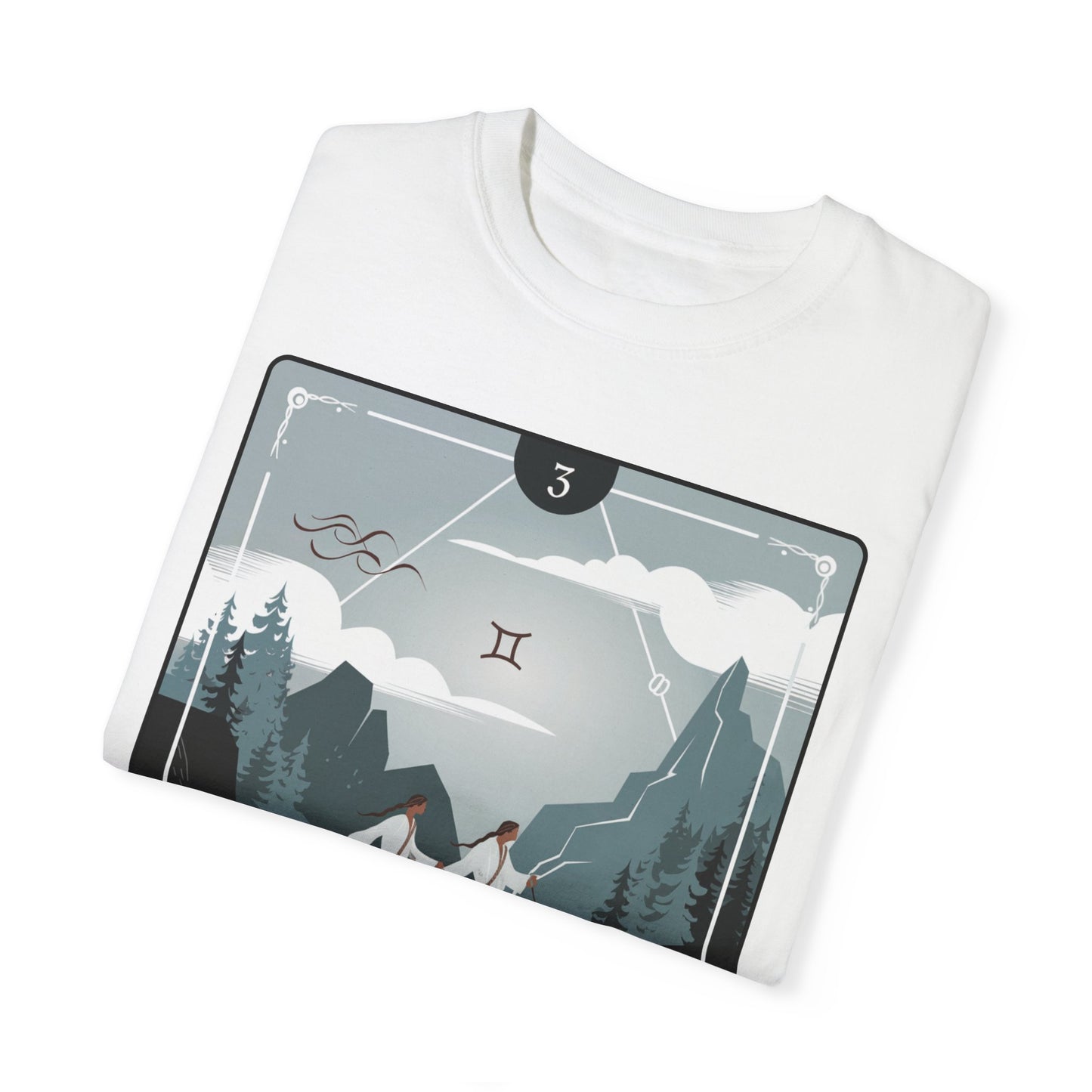 Gemini Zodiac Tarot T-Shirt – Duality in Motion