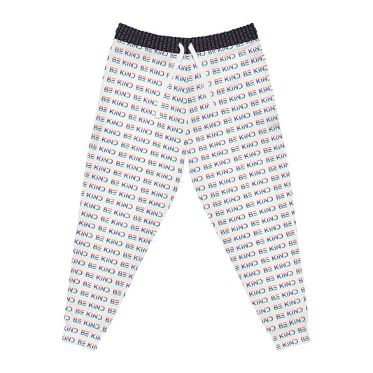 Be Kind All-Over Print Joggers - Vibrant Positive Vibes Lounge Pants