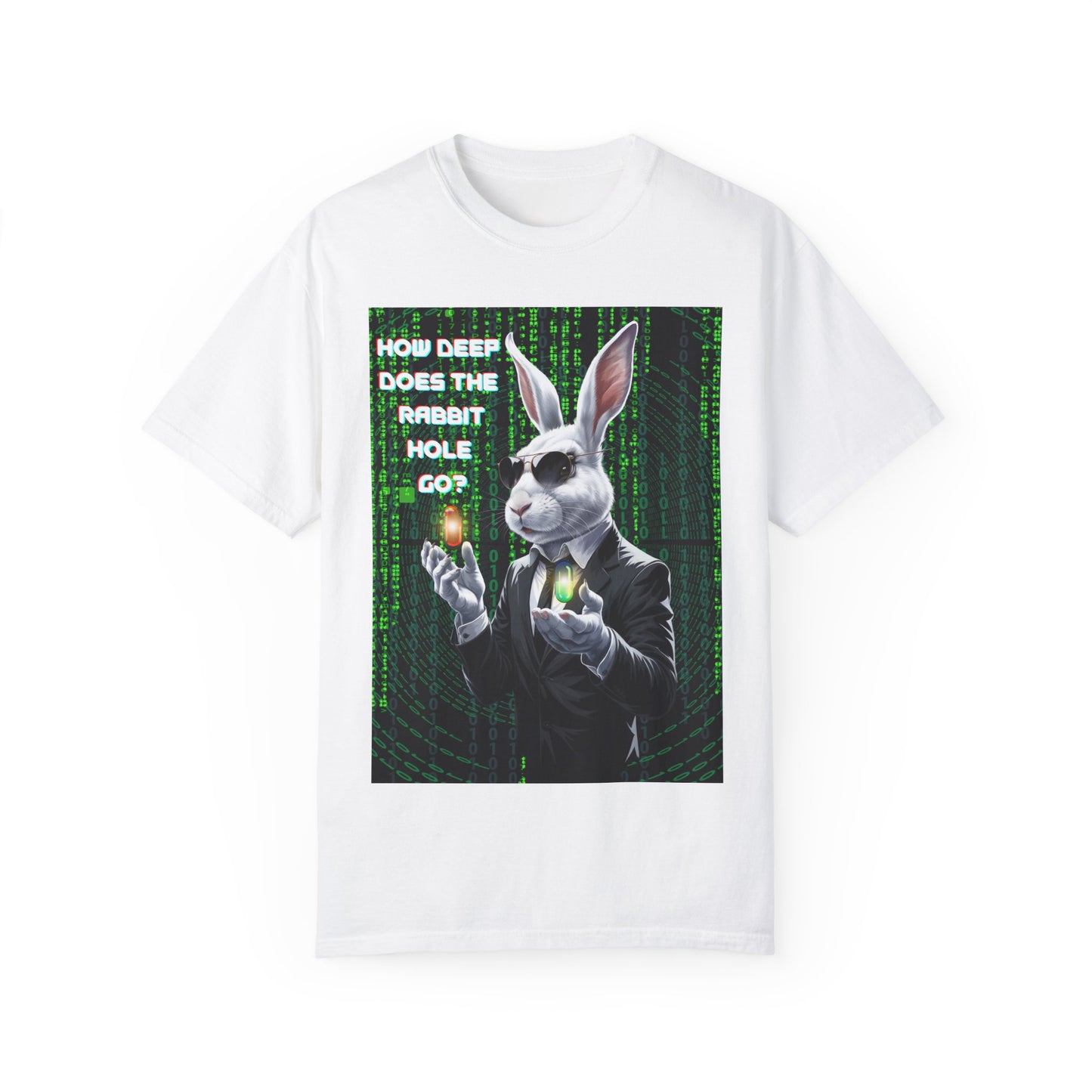 Rabbit Hole Tee - Wonderland Meets The Matrix Graphic T-Shirt