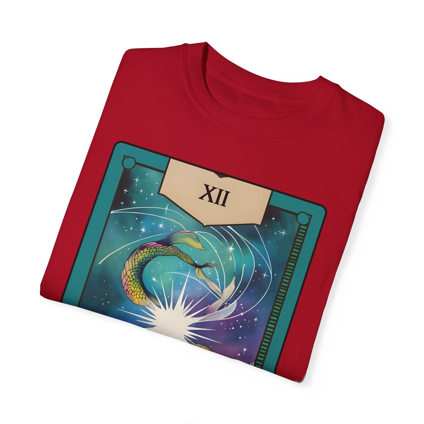 Pisces Dreamflow Tarot Tee - Cosmic Fish Zodiac Graphic T-Shirt