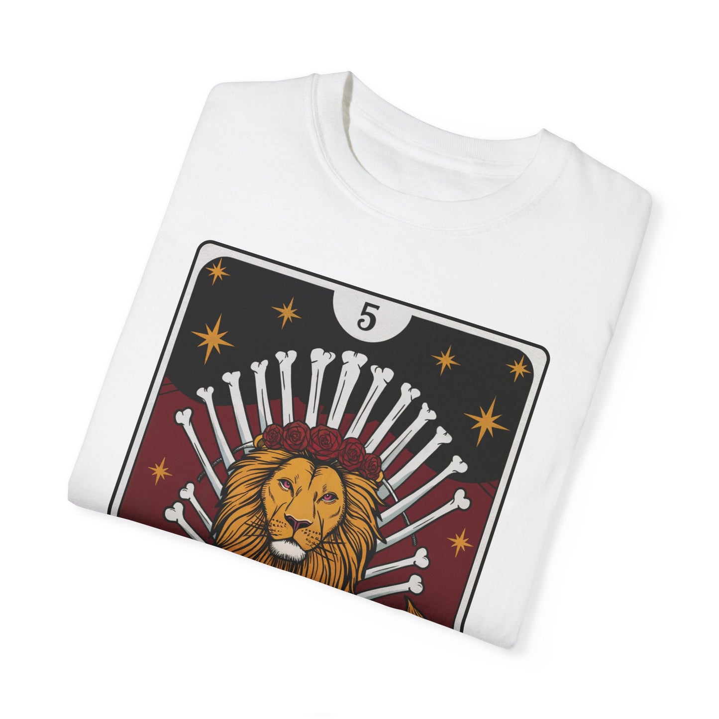 Leo Royalty Tarot Tee - Fierce Lion Zodiac Graphic T-Shirt