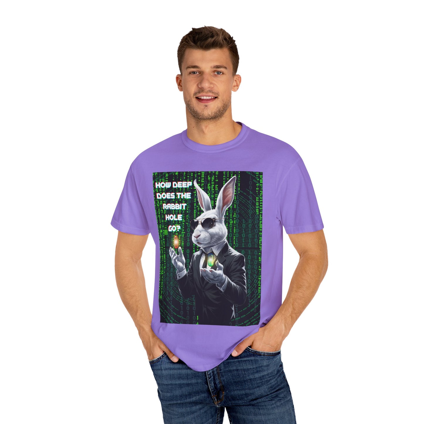 Rabbit Hole Tee - Wonderland Meets The Matrix Graphic T-Shirt