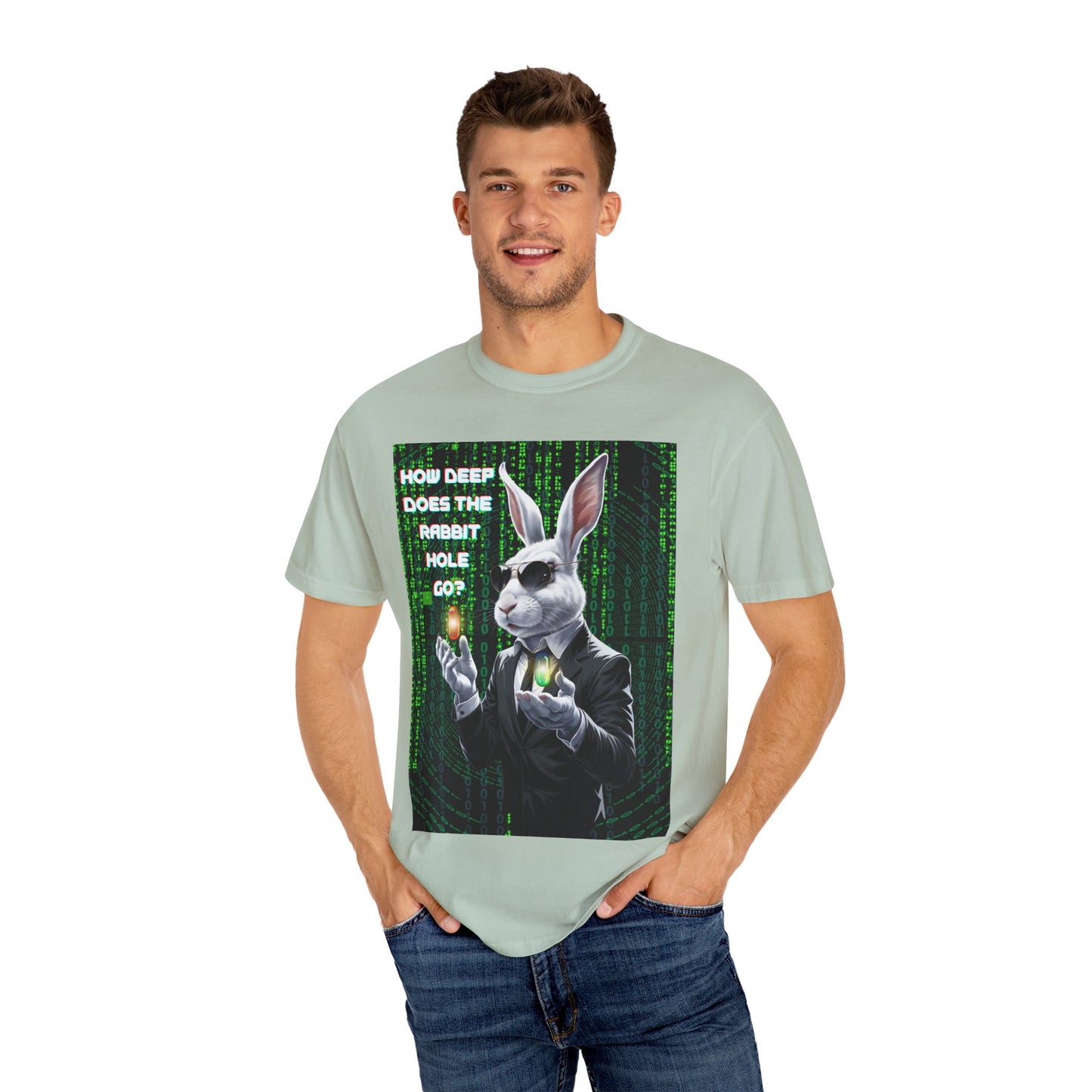 Rabbit Hole Tee - Wonderland Meets The Matrix Graphic T-Shirt