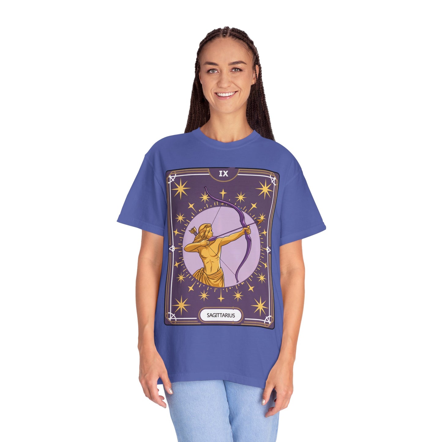 Sagittarius Archer Tarot Tee - Adventurous Centaur Zodiac Graphic T-Shirt