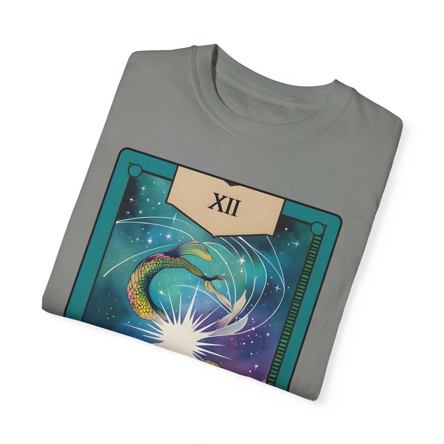 Pisces Dreamflow Tarot Tee - Cosmic Fish Zodiac Graphic T-Shirt