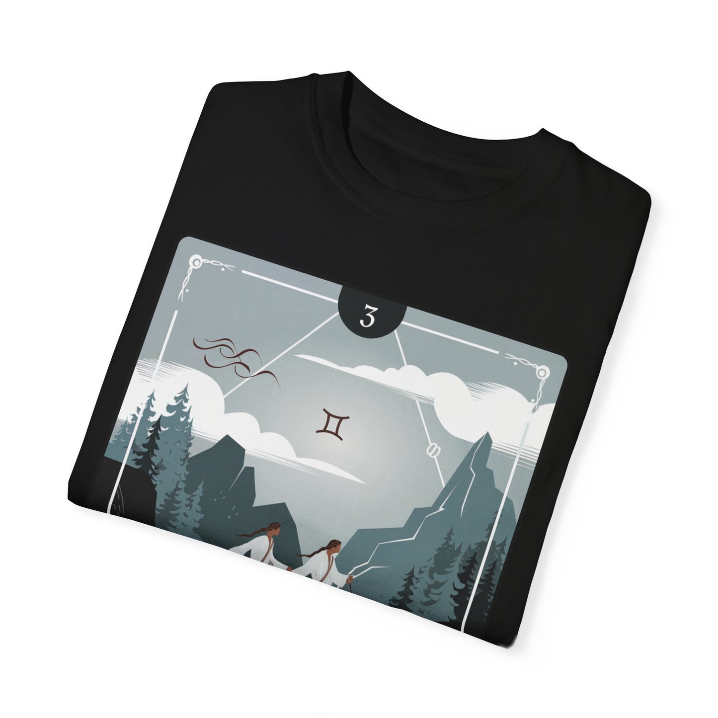 Gemini Zodiac Tarot T-Shirt – Duality in Motion