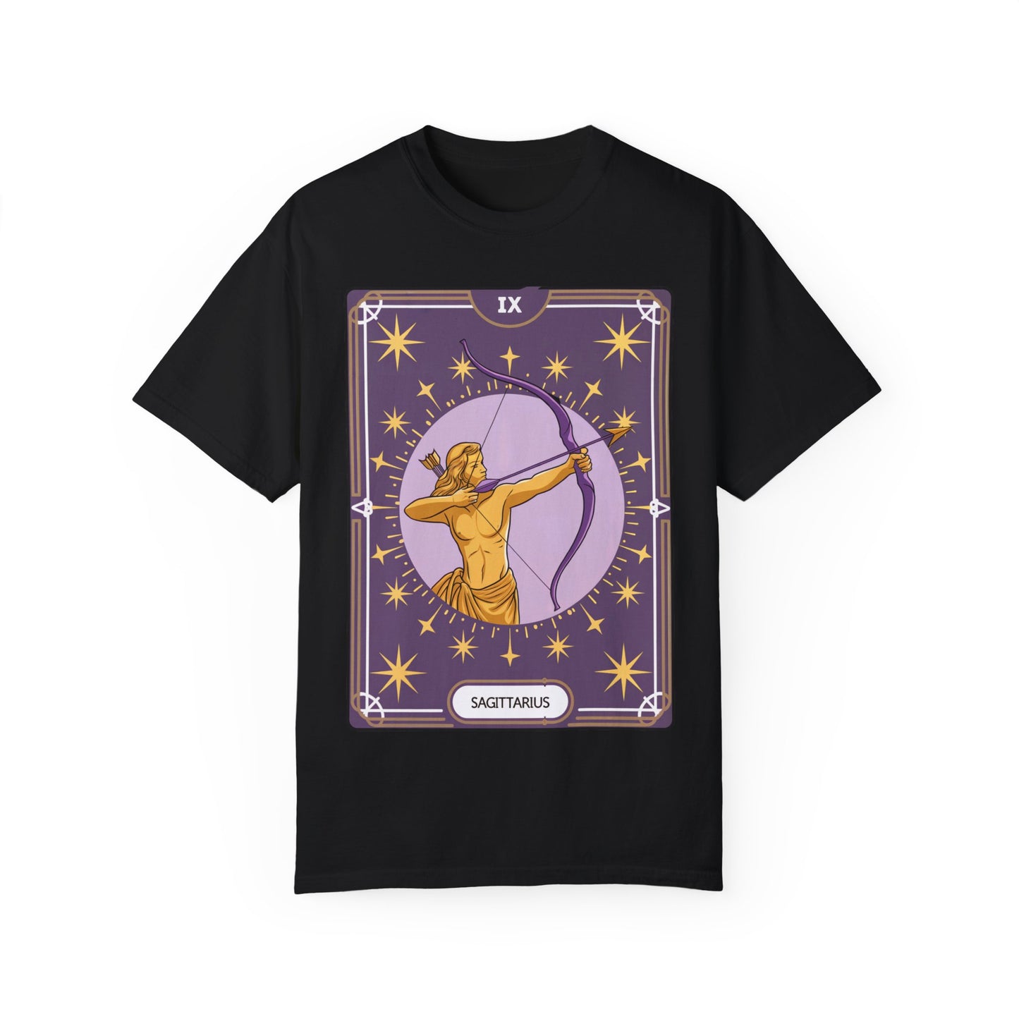 Sagittarius Archer Tarot Tee - Adventurous Centaur Zodiac Graphic T-Shirt