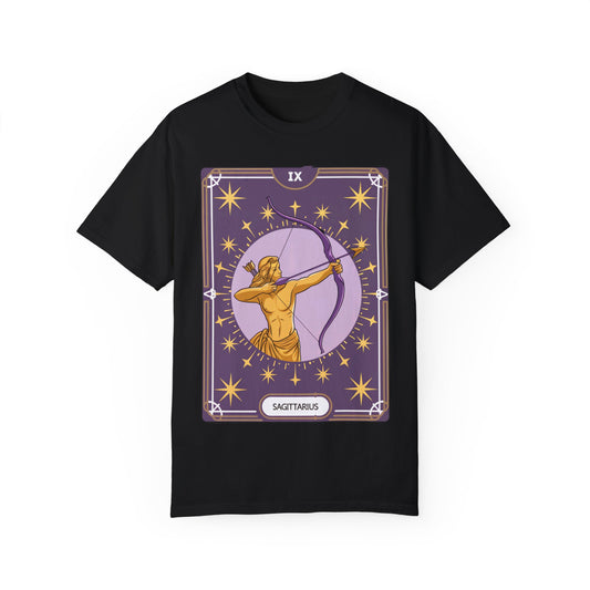 Sagittarius Archer Tarot Tee - Adventurous Centaur Zodiac Graphic T-Shirt