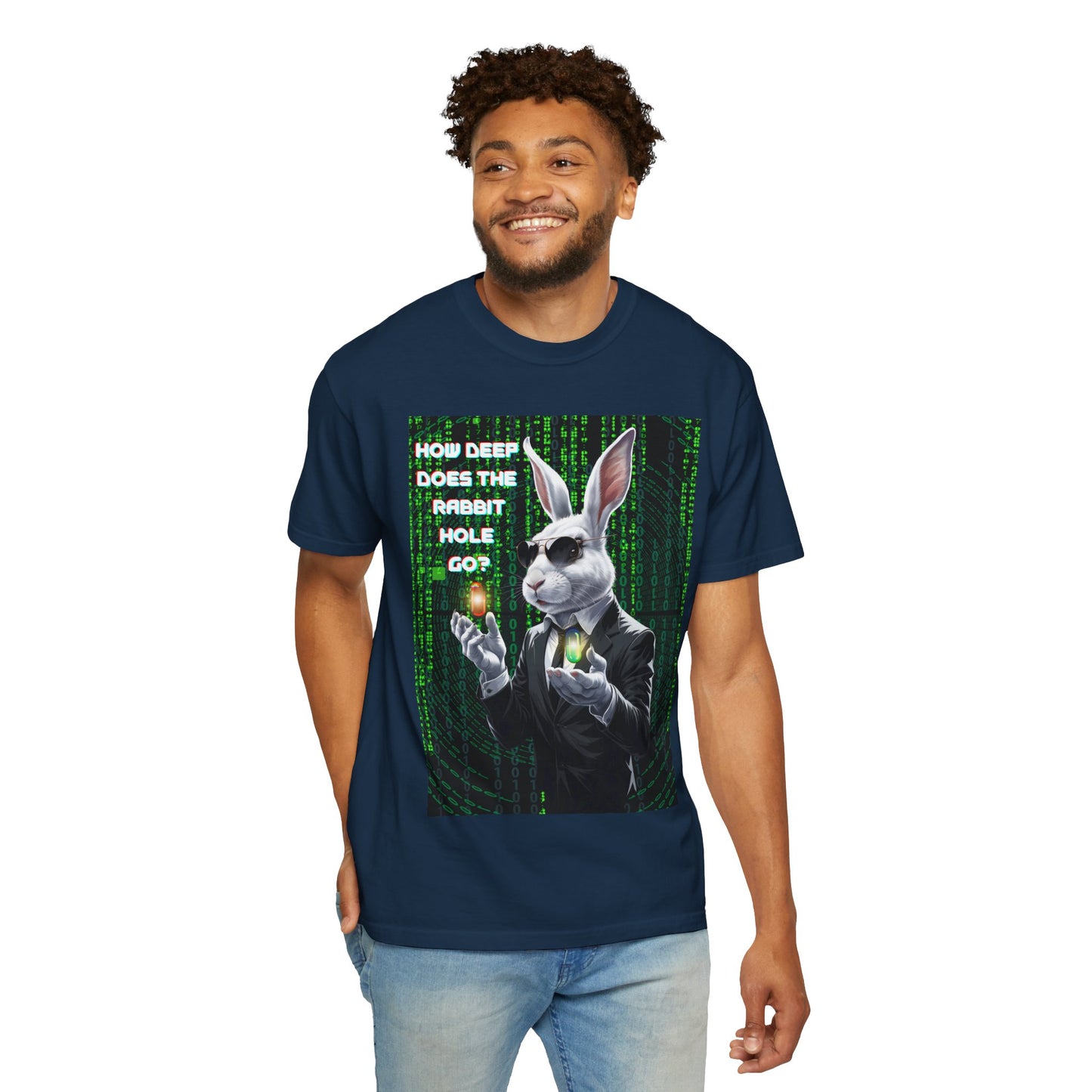 Rabbit Hole Tee - Wonderland Meets The Matrix Graphic T-Shirt