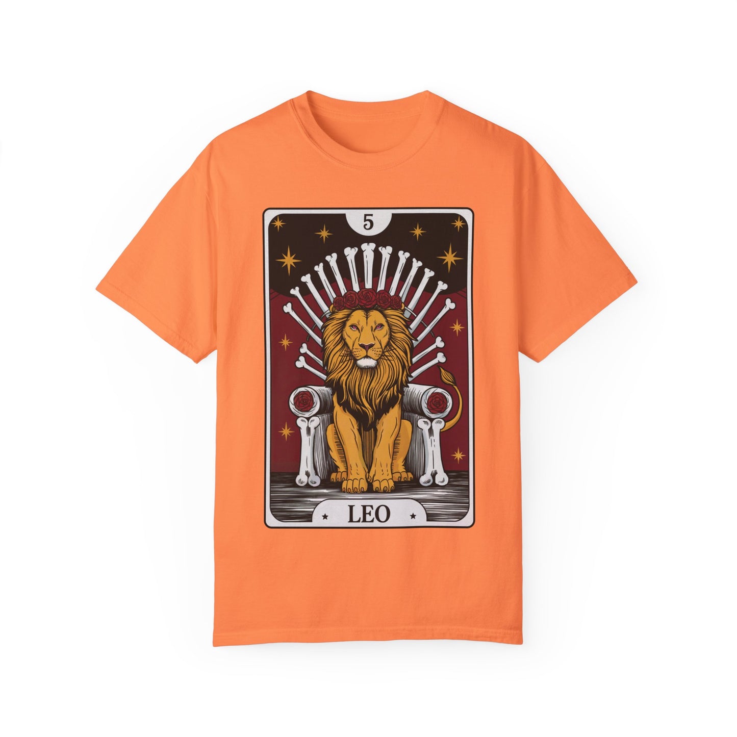 Leo Royalty Tarot Tee - Fierce Lion Zodiac Graphic T-Shirt