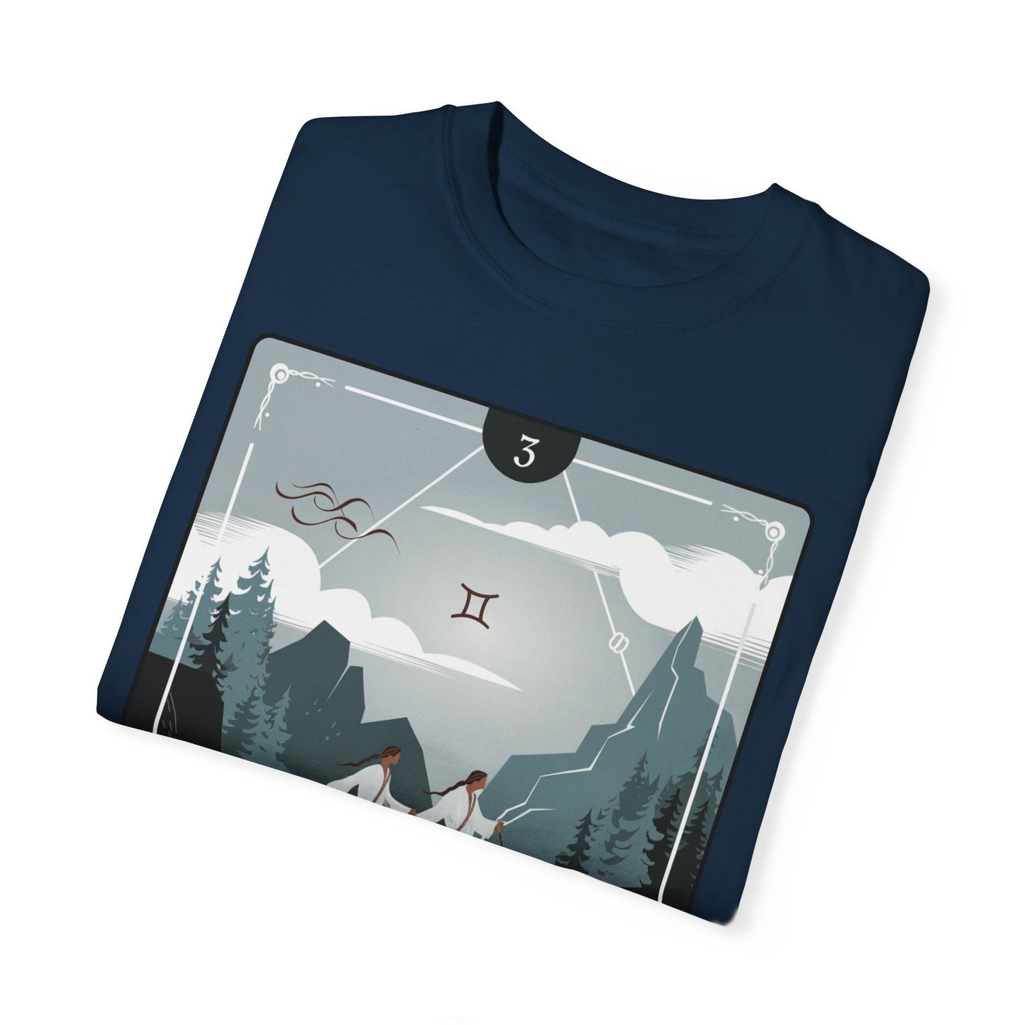 Gemini Zodiac Tarot T-Shirt – Duality in Motion