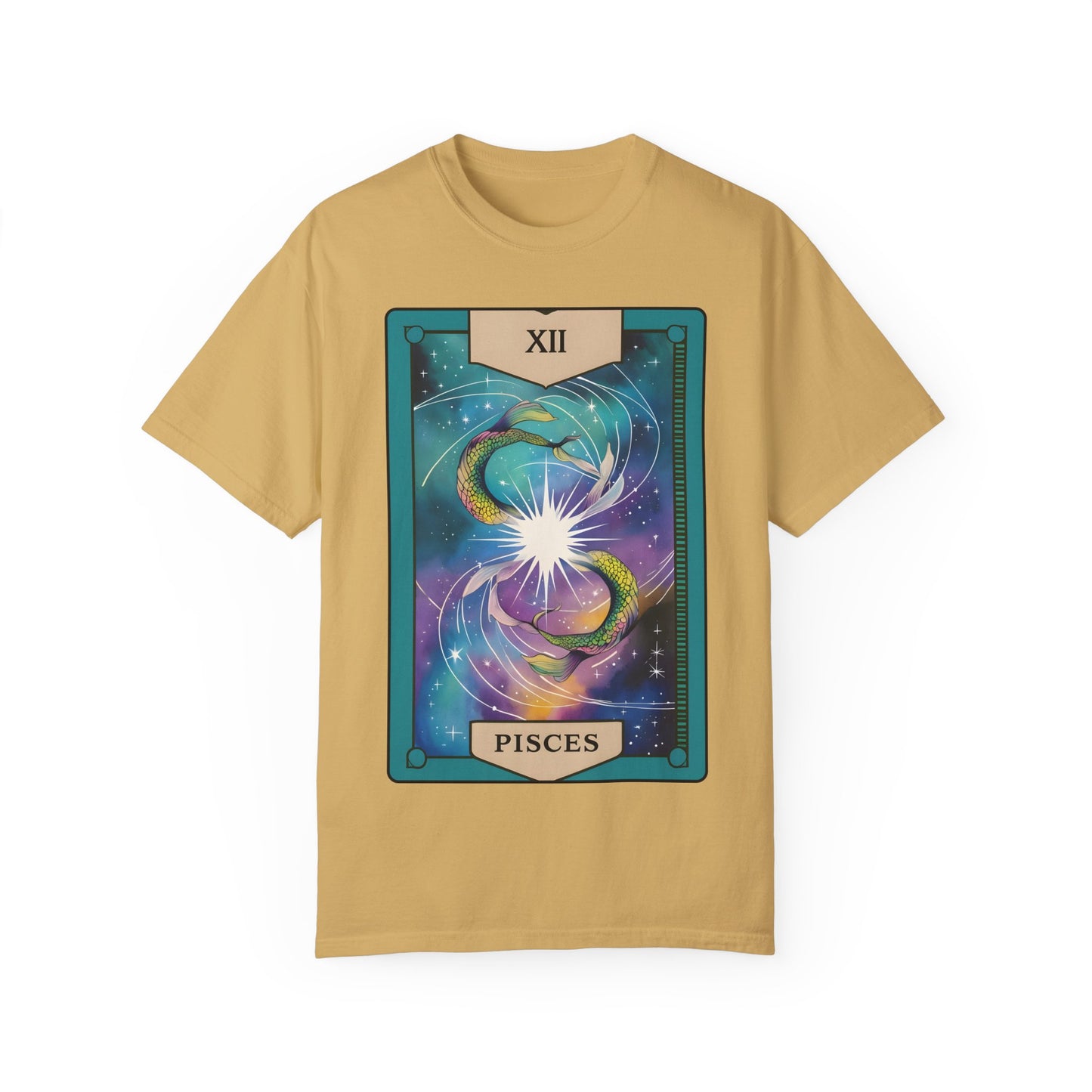 Pisces Dreamflow Tarot Tee - Cosmic Fish Zodiac Graphic T-Shirt