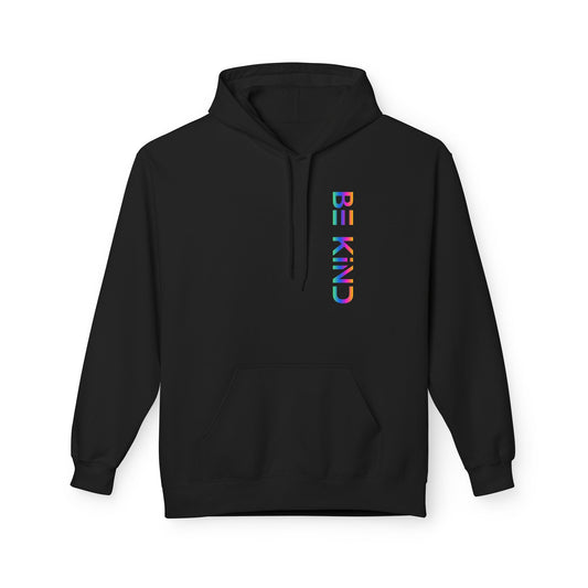 Be Kind Hoodie - Neon Positivity Front & Back Graphic Sweatshirt