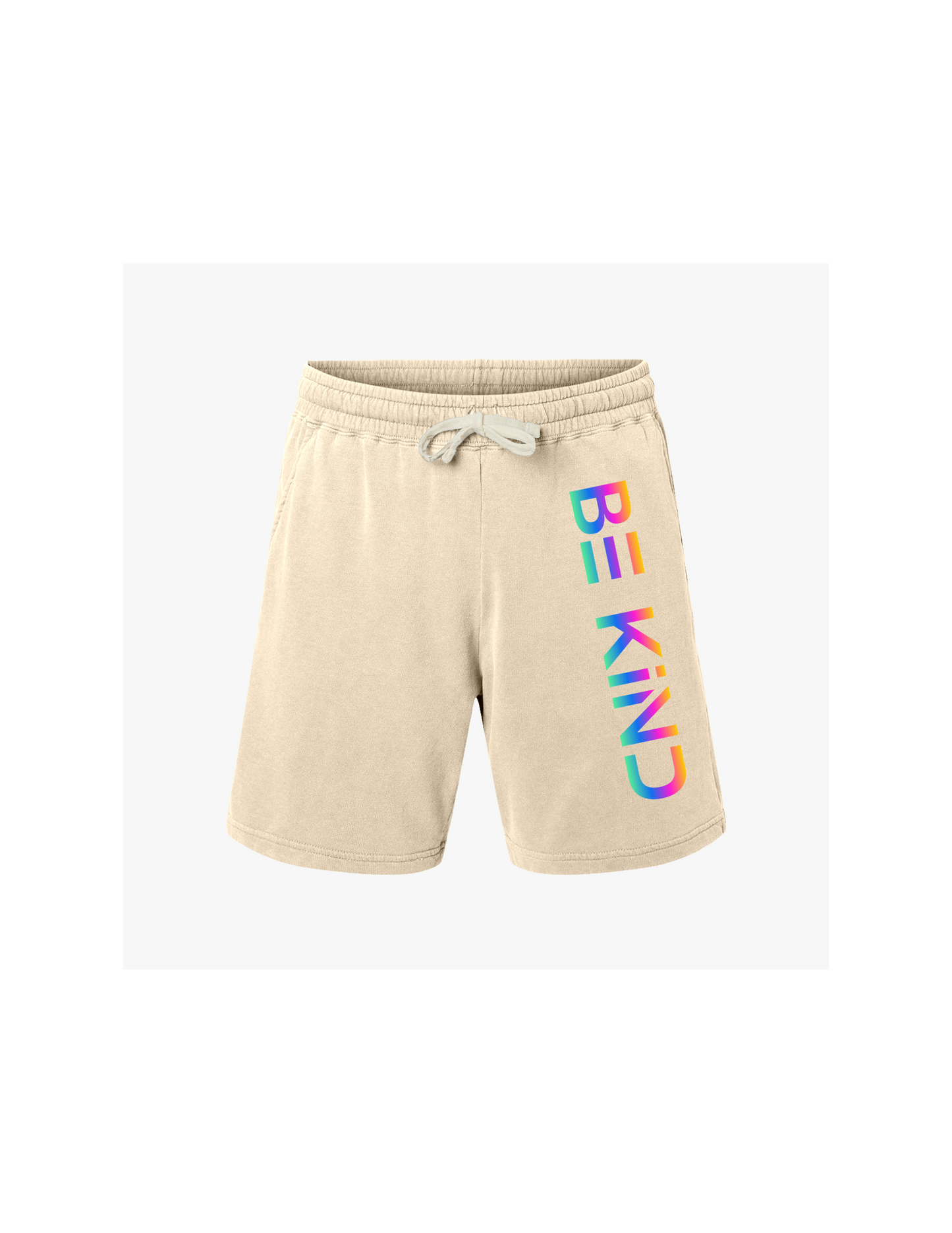 Be Kind Neon Lettered Shorts - Positive Vibes Comfort Fit