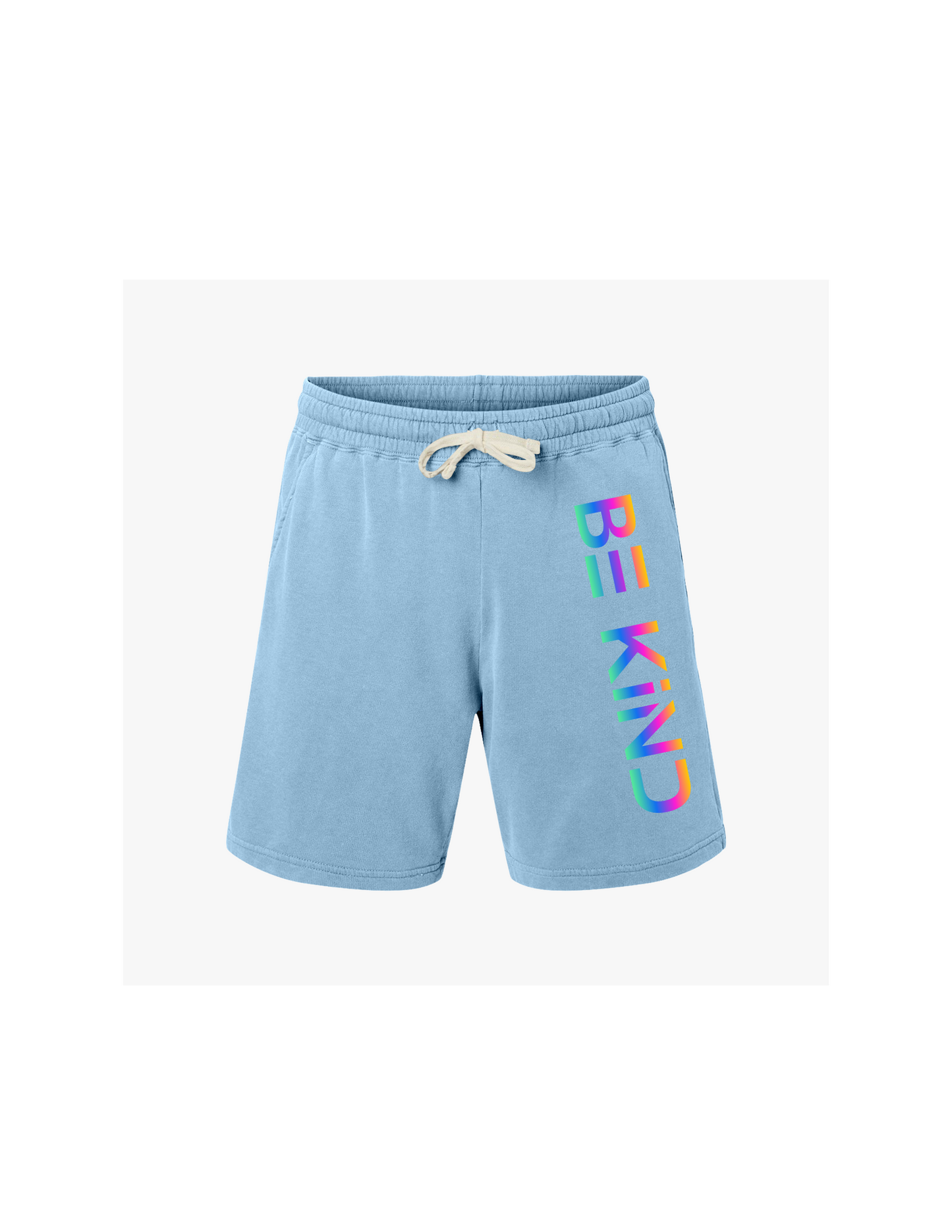 Be Kind Neon Lettered Shorts - Positive Vibes Comfort Fit