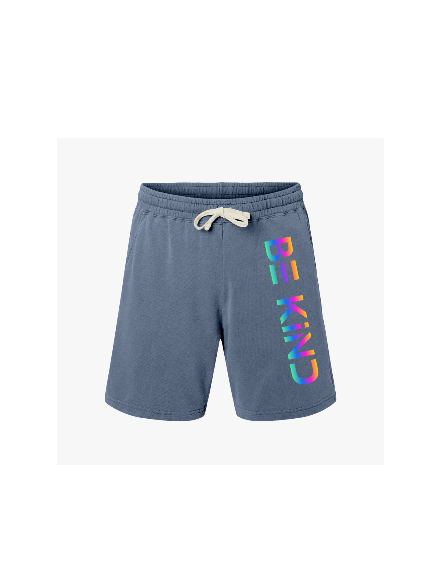 Be Kind Neon Lettered Shorts - Positive Vibes Comfort Fit