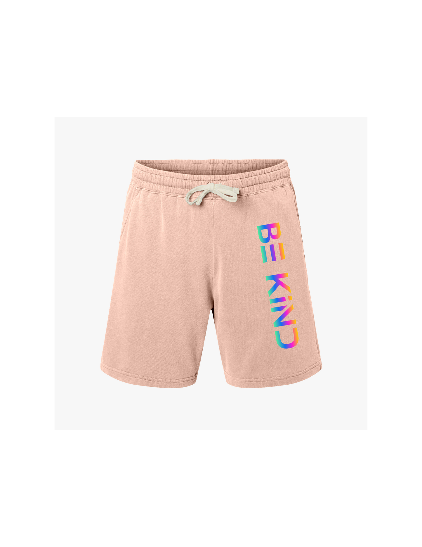 Be Kind Neon Lettered Shorts - Positive Vibes Comfort Fit