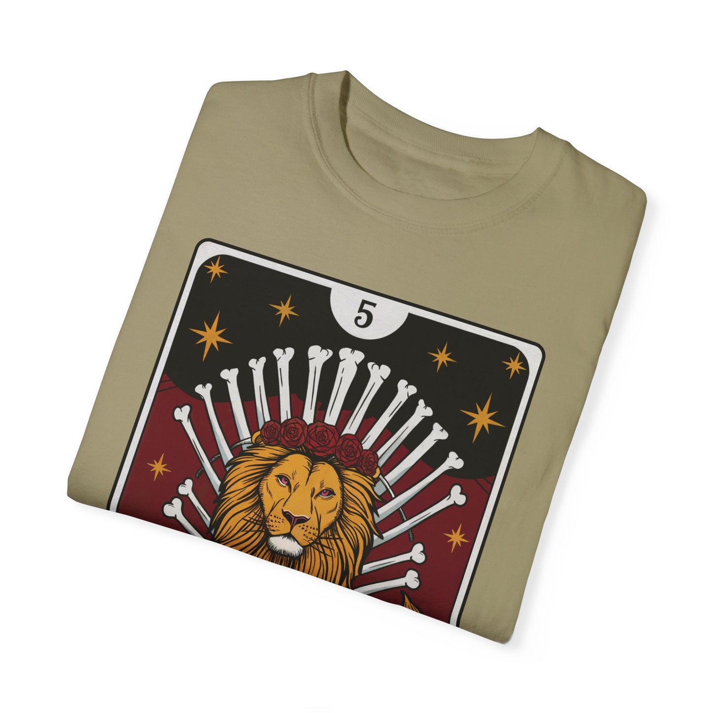 Leo Royalty Tarot Tee - Fierce Lion Zodiac Graphic T-Shirt