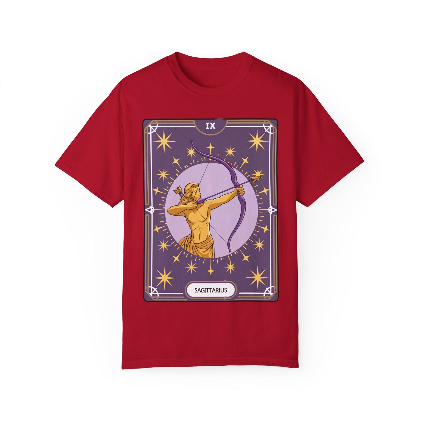 Sagittarius Archer Tarot Tee - Adventurous Centaur Zodiac Graphic T-Shirt