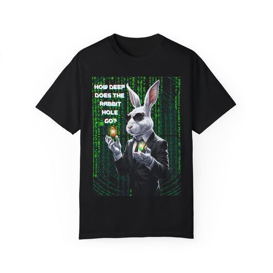 Rabbit Hole Tee - Wonderland Meets The Matrix Graphic T-Shirt