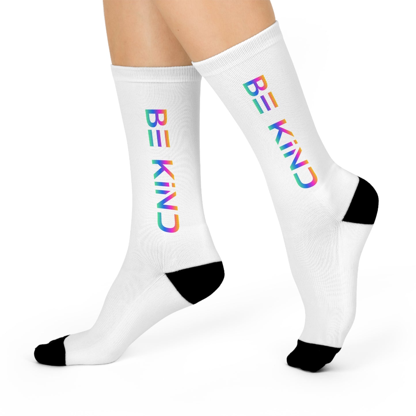 Be Kind Neon Socks - Positive Vibes Crew Socks