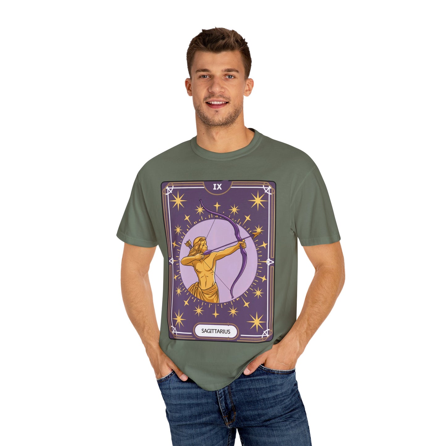 Sagittarius Archer Tarot Tee - Adventurous Centaur Zodiac Graphic T-Shirt