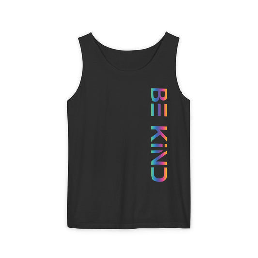 Be Kind Neon Tank Top - Front and Back Positivity Print